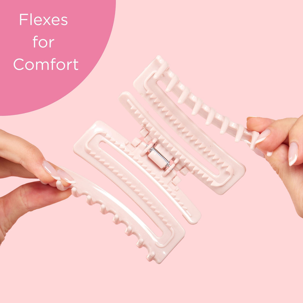 Claw Clips, Black & Pink, No-Slip Grip, All Day Comfort, For All Hair Types, 2 Count - Image 5