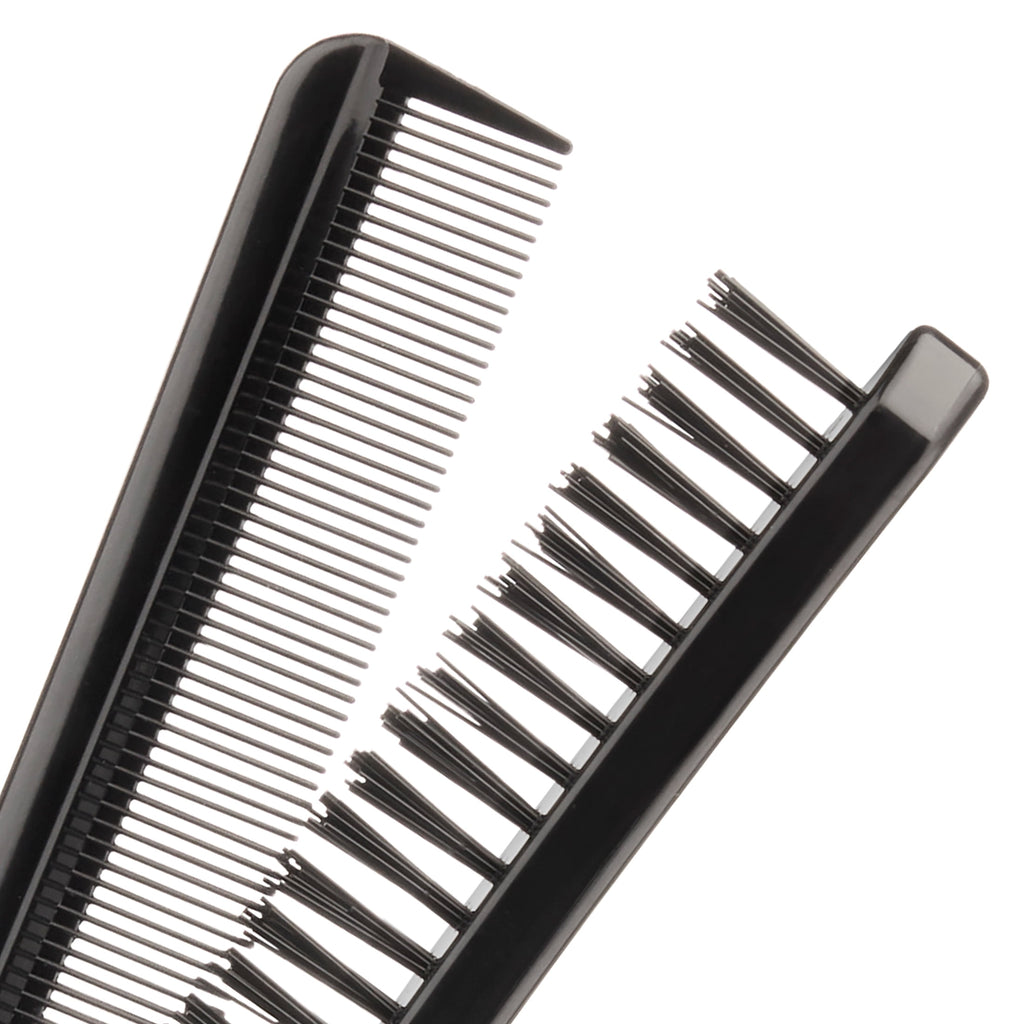 Conair Man 2-in-1 Foldable Detangling Brush and Fine Tooth Comb Compact Styler, Black - Image 3