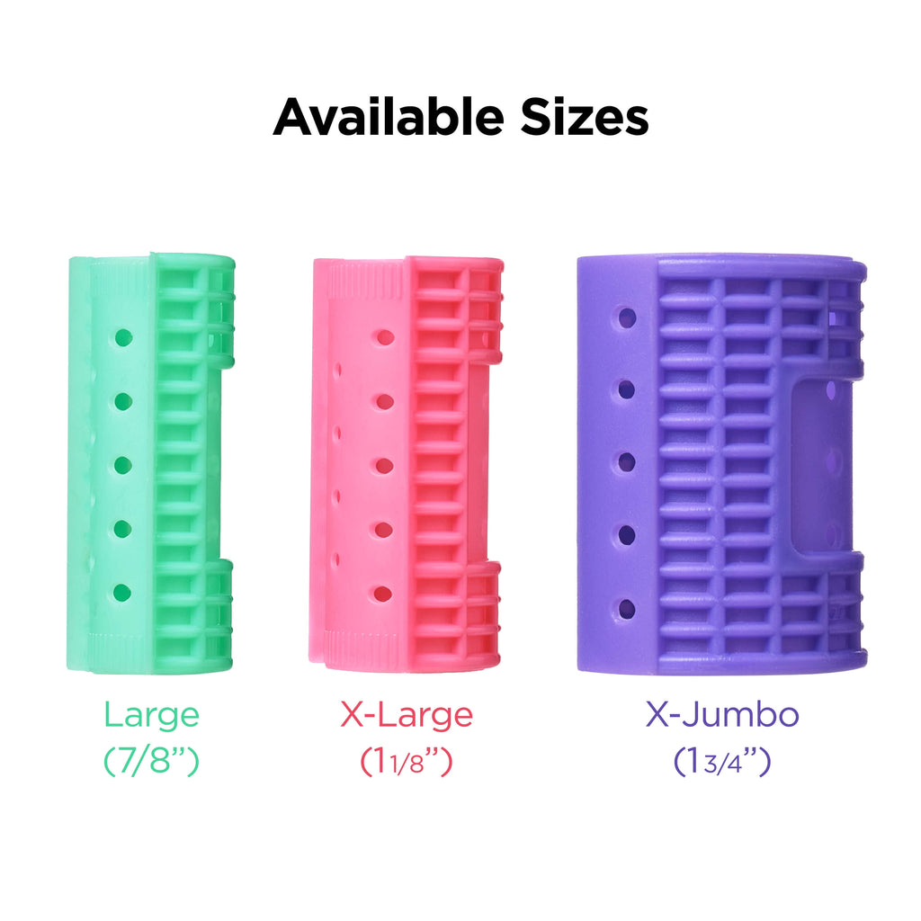 KISS COLORS & CARE Magnetic Snap On Hair Roller, 1 1/8", X-Large, 8 Piece Set, Hot Pink - Image 5