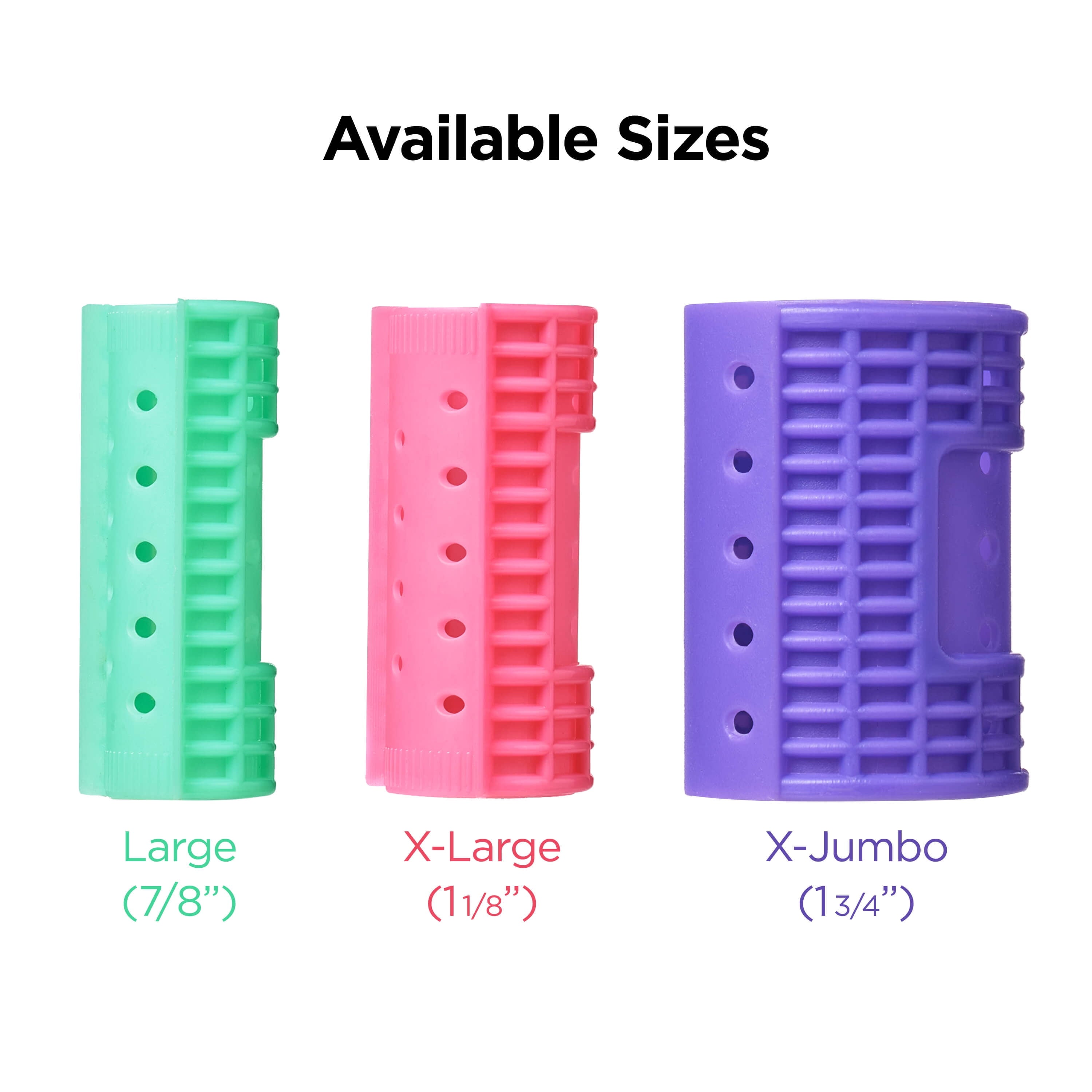 KISS COLORS & CARE Magnetic Snap On Hair Roller, 1 1/8", X-Large, 8 Piece Set, Hot Pink - Image 5