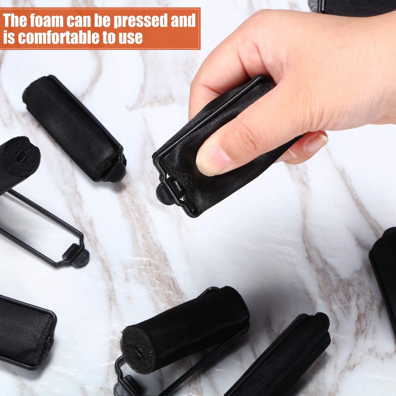 12 Pcs Soft Foam Hair Curlers Flexible Sleeping Curlers Sponge Hair Rollers for Hair Styling Overnight Curl and Volum... - Image 4
