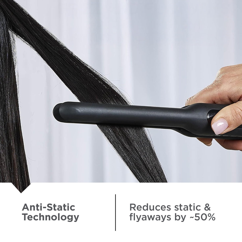 & Style Extra Slim 0.5" Straightener with Ceramic Titanium Plates and Anti-Static Technology, Black - Image 5