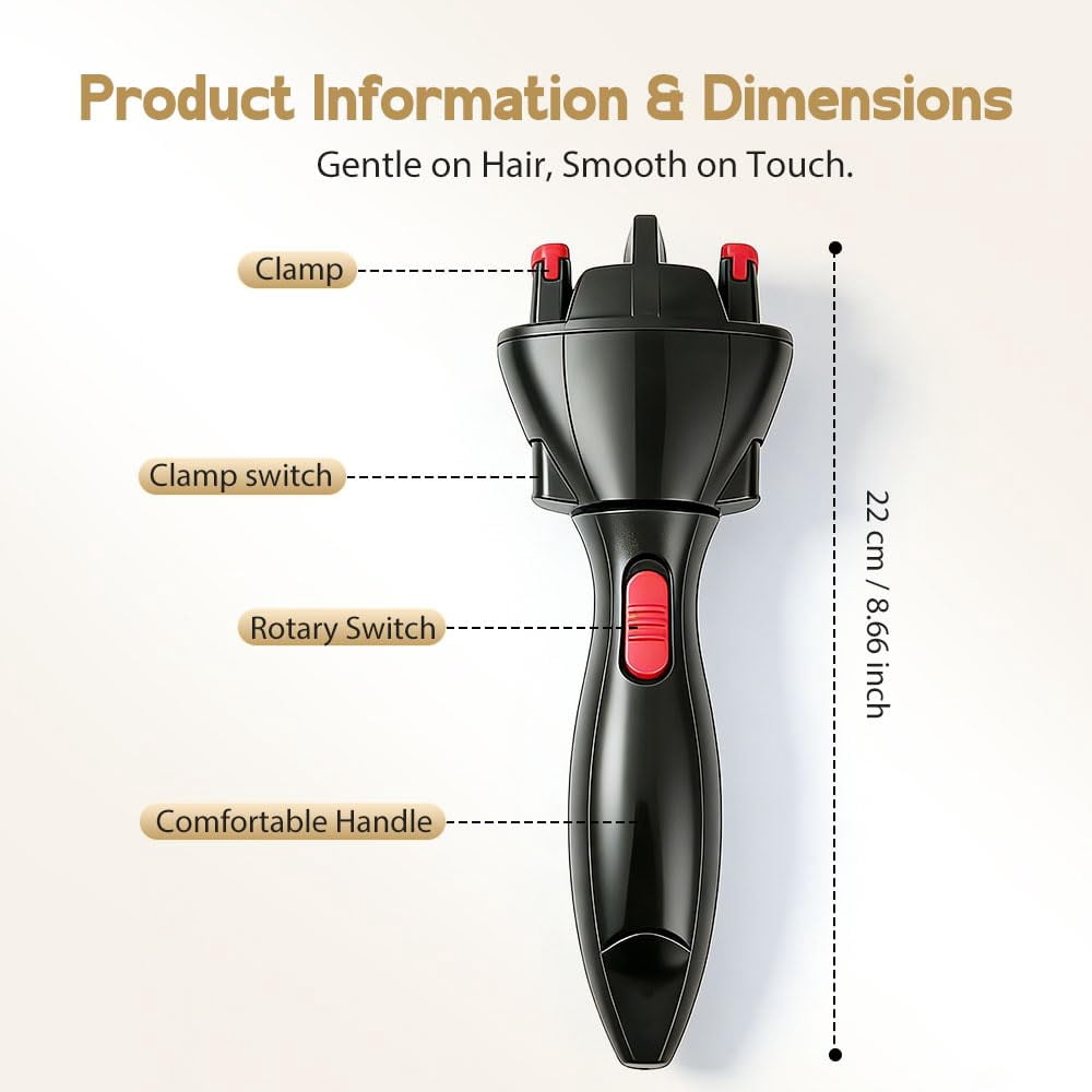 Automatic Hair Braider, Auto Smart DIY Hair Styling Tools, Electric Quick Twister and Braider Machine, Battery Powered for DIY Hair Tangling - Image 2