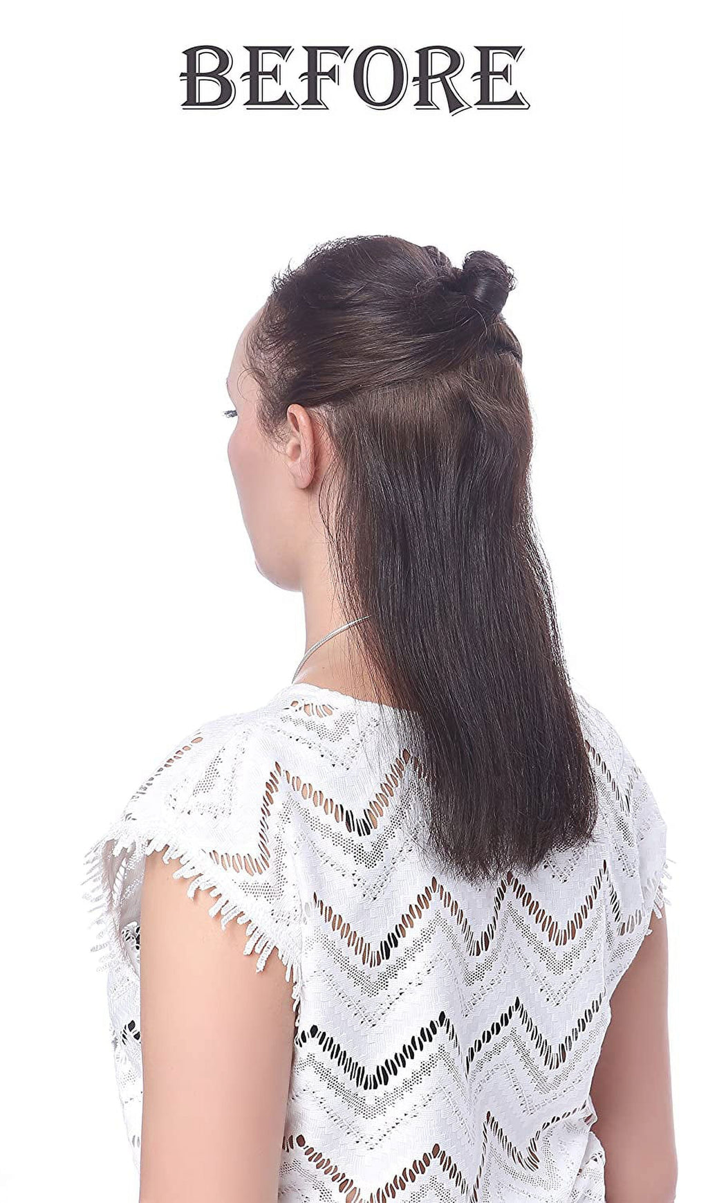 Onedor24" Straight Synthetic Clip in Hair Extensions. 7 individual pieces for multiple styles.140g (613#-Pre Bleach Blonde) - Image 5