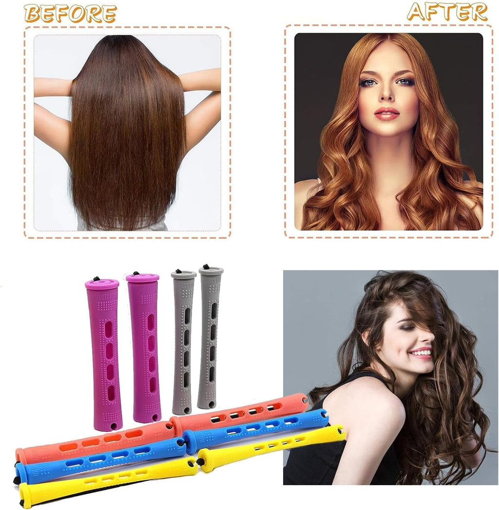 60 Pcs Hair Perm Rods Set Short Plastic Perming Rods Cold Wave Rods, 6 Sizes Hair Curling Rollers Hairdressing Tools ... - Image 6