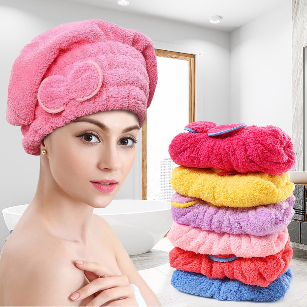 Towel Wrap Drying Cap Soft Absorbent Bandana Towel Quick Dry Bandana with Bow Knot for Curly Long Thick Wet - Image 6