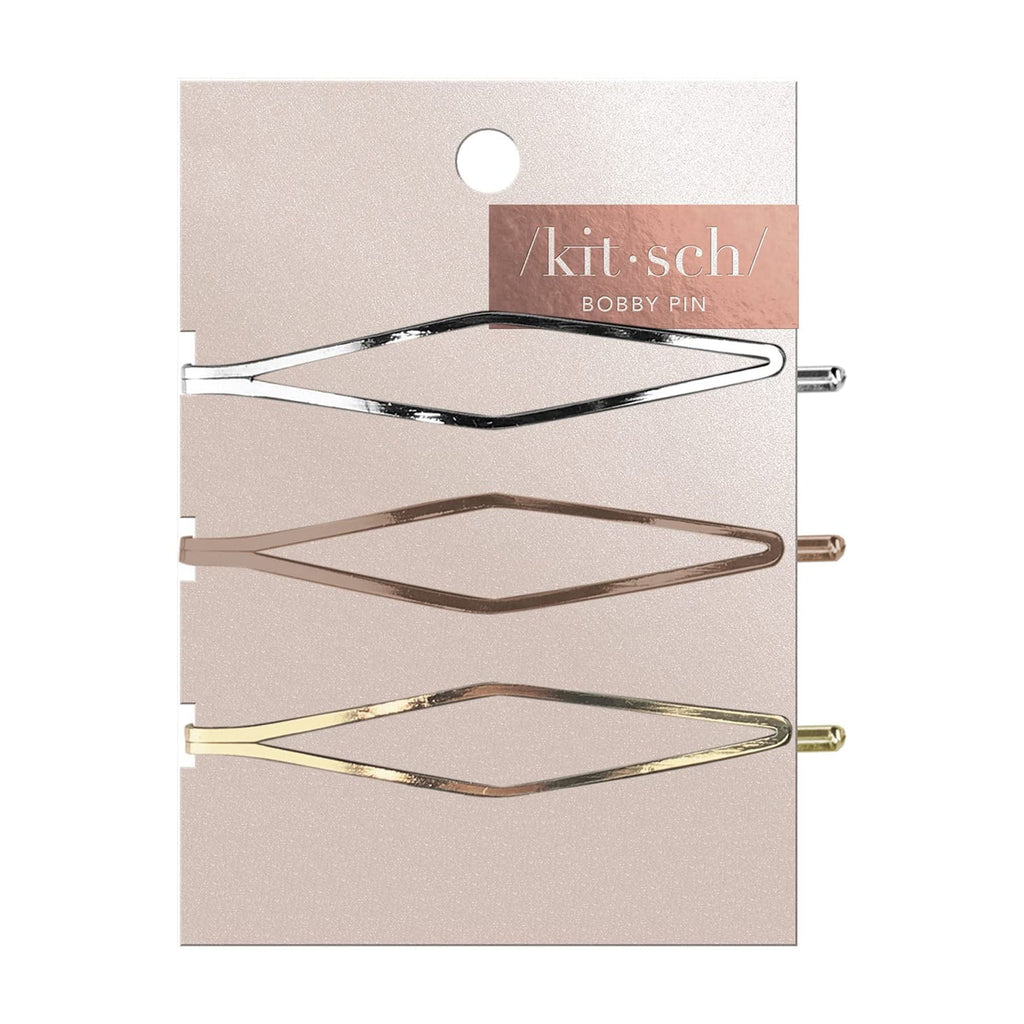 Metal Diamond Pin Adult Bobby Pins, Gold, Rose Gold, Silver, 3 Ct - Image 5