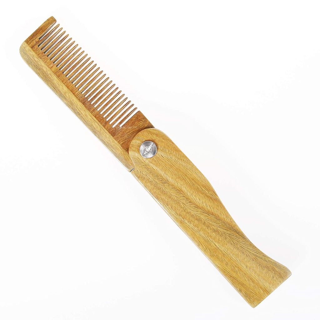 Tooth Folding Brush Comb for Men Hair, Beard, and Mustache Styling, Pocket sized for Easy Carry - Image 5