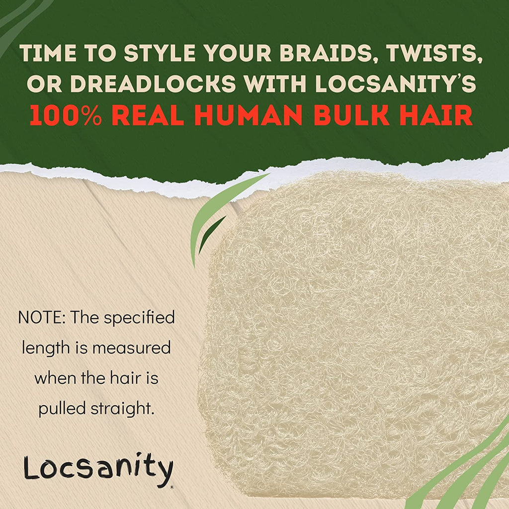 Bulk Hair for Locs, Repair, Extensions, Twists & Braids, 8" (1 oz), 613 Light Blonde - Image 6