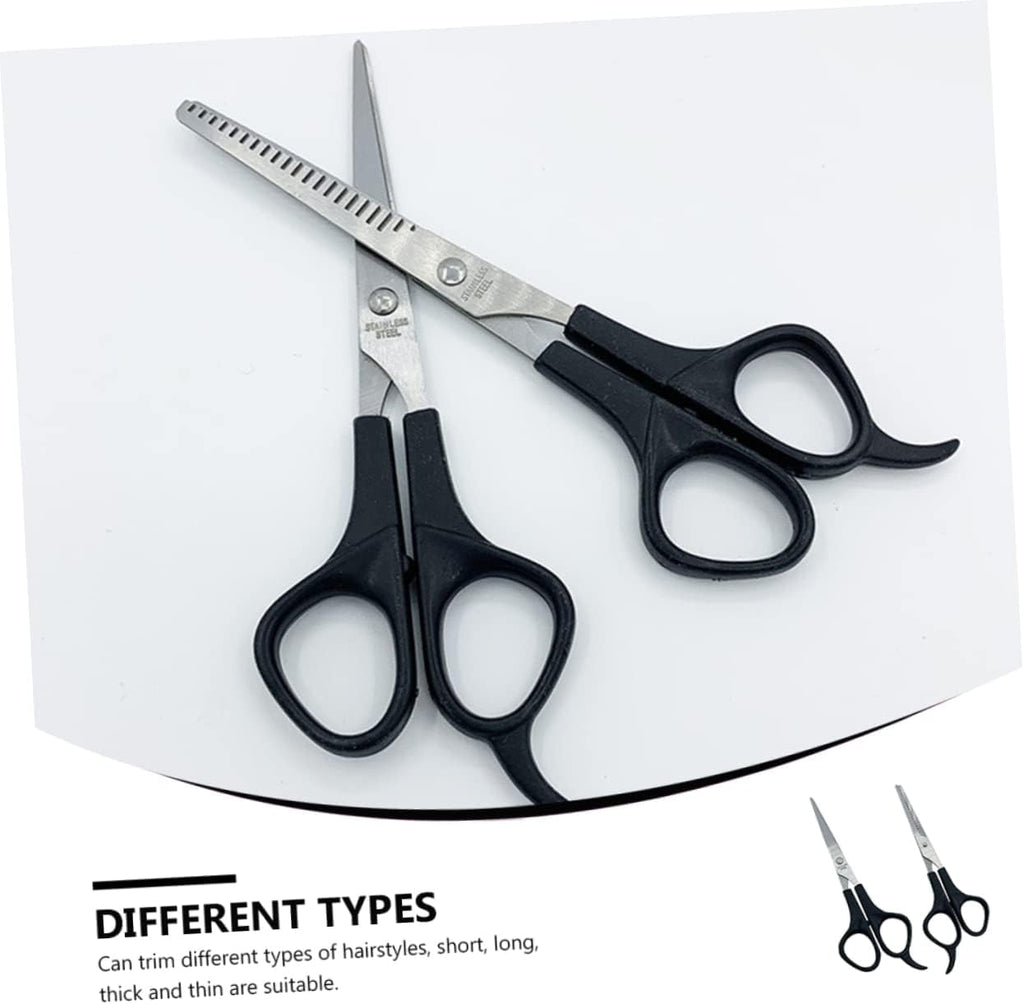 2 Pcs Sharp Hair Cutting Scissors, Stainless Steel Body and Abs Handle Multifunctional Thinning Shears for Hair Cutti... - Image 3