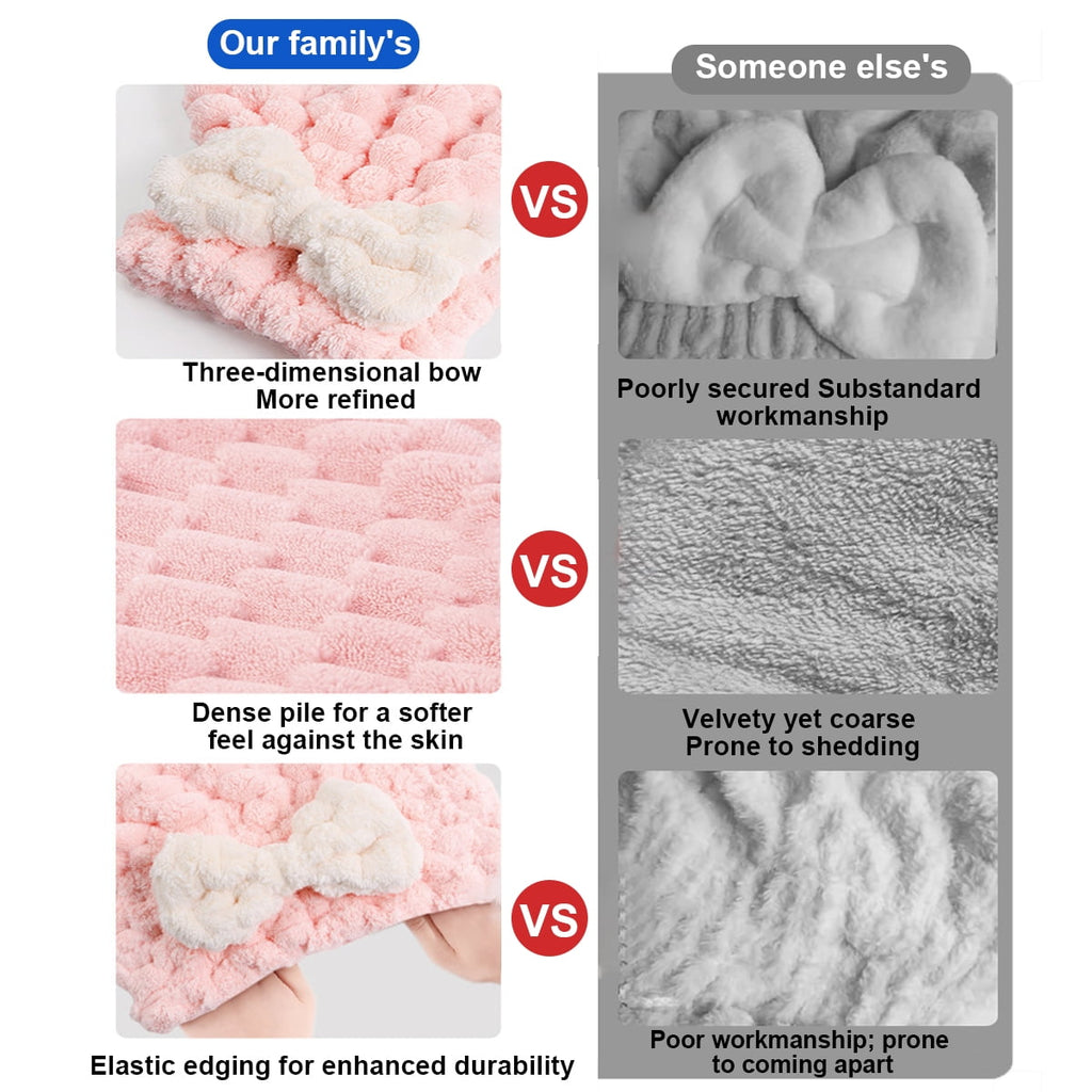4-Pack Towel Start Makers Quick-Dry Towel Wrap for Women Dryer Cap with Elastic Band for Curly, Long, Thick , Stockin... - Image 3