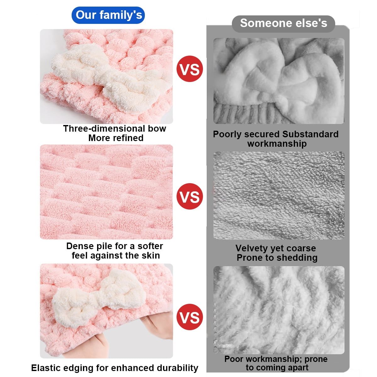 4-Pack Towel Start Makers Quick-Dry Towel Wrap for Women Dryer Cap with Elastic Band for Curly, Long, Thick , Stockin... - Image 3