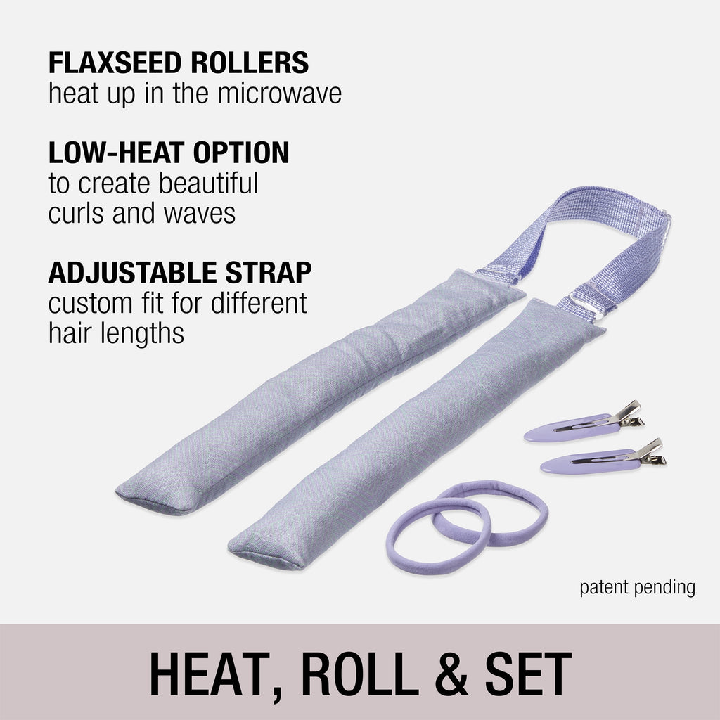 5-Piece Hair Roller Set, XL Rollers with Clips & Ponytailers - Image 2