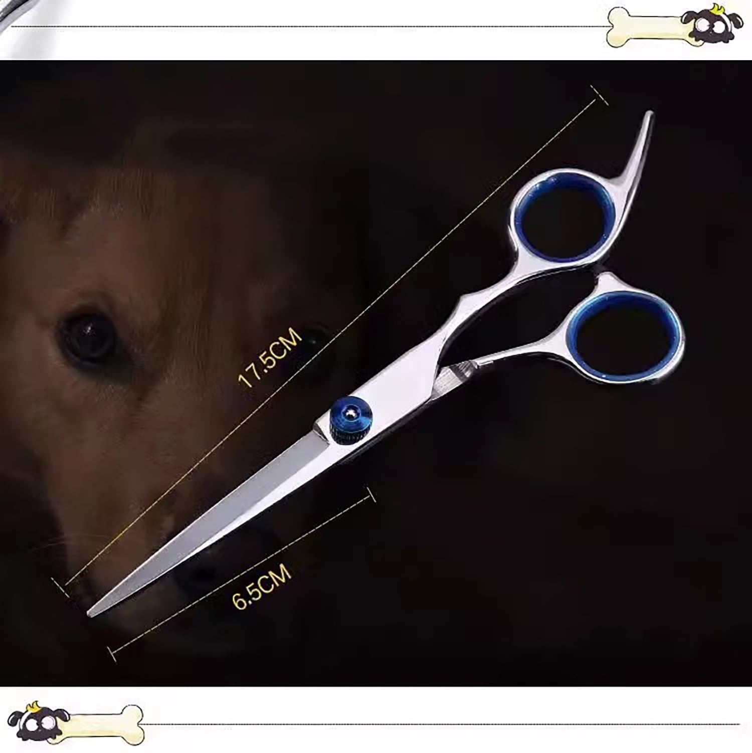 6.7" Professional Hair Cutting Scissors - Stainless Steel Hair Shears for Men, Women, Kids, Adults & Pets - Durable C... - Image 4