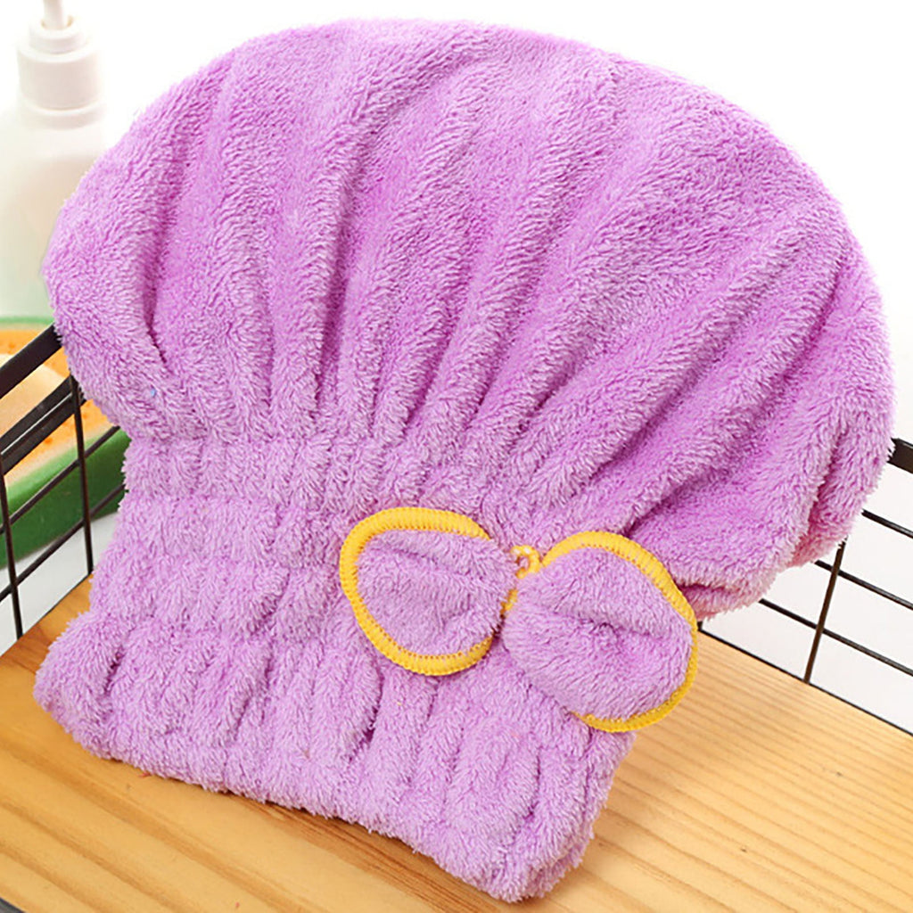 Towel Wrap Drying Cap Soft Absorbent Bandana Towel Quick Dry Bandana with Bow Knot for Curly Long Thick Wet - Image 3