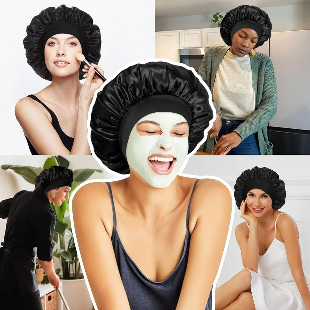 3 PCS Satin Bets for Black Women,Hair Bet for Sleeping, Satin Hair Cap for Curly Hair,Bet for Men,Bets Pack A - Image 6