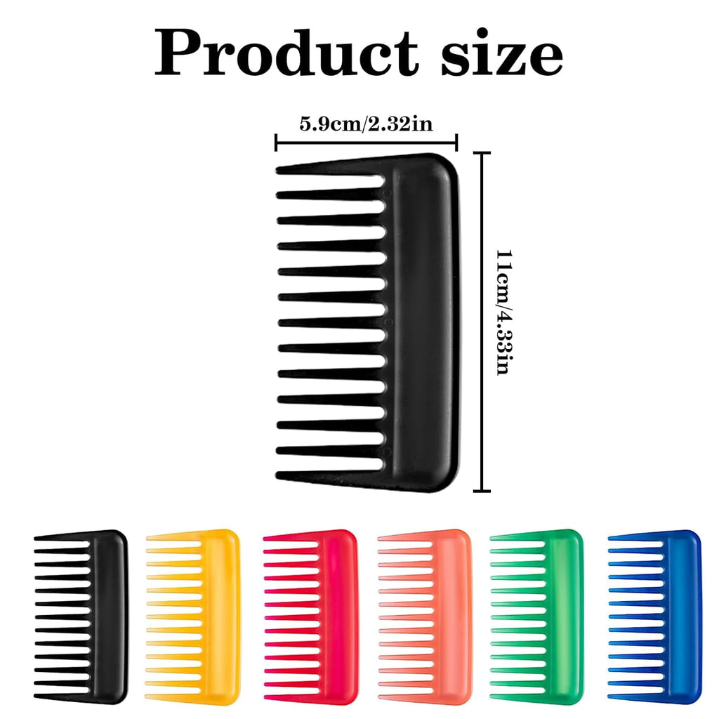 6 Pcs Small Combs for Hair, Small Mini Wide Tooth Comb, 4.3 Inches Mini Comb, Travel Detangling Comb, Pocket Combs, Shower Wet Portable Comb - Image 2