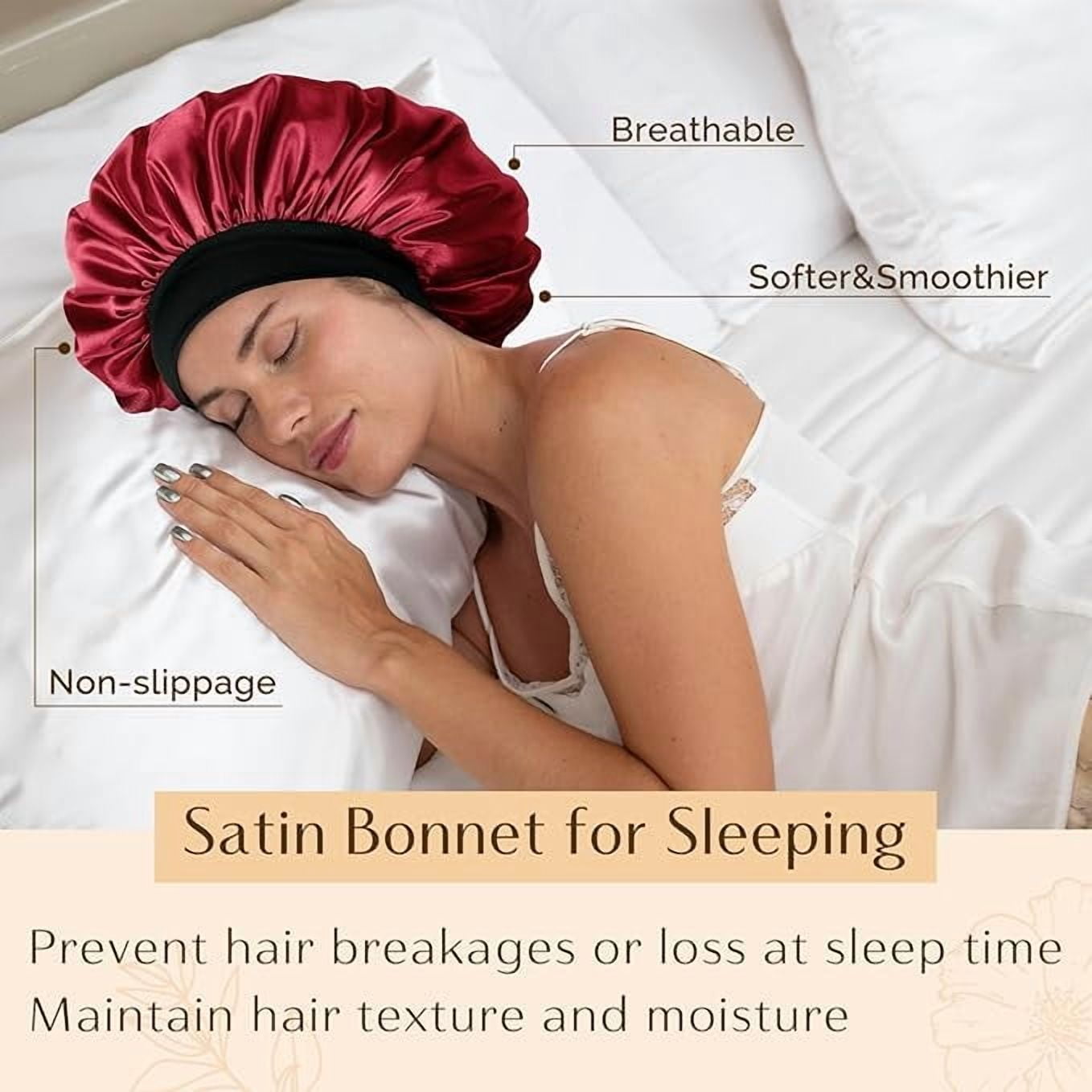 3 PCS Satin Bets for Black Women,Hair Bet for Sleeping, Satin Hair Cap for Curly Hair,Bet for Men,Bets Pack A - Image 2