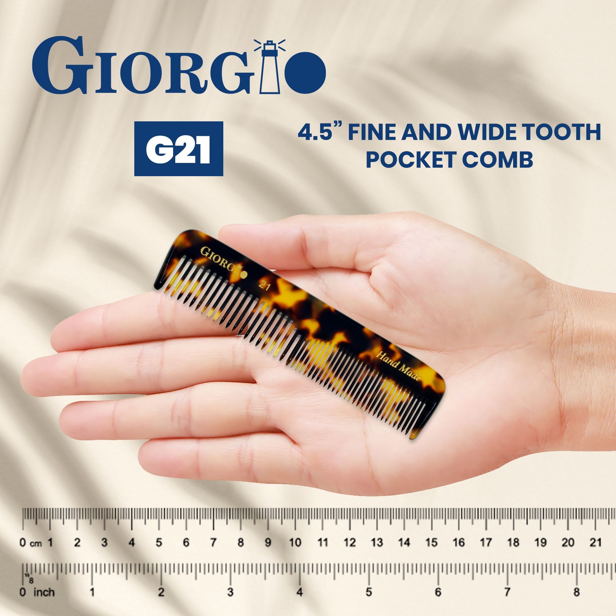and WideTooth Pocket Comb - Hair Styling Comb for Men and Women, Handmade Beard and Mustache Grooming Comb, Saw Cut a... - Image 3