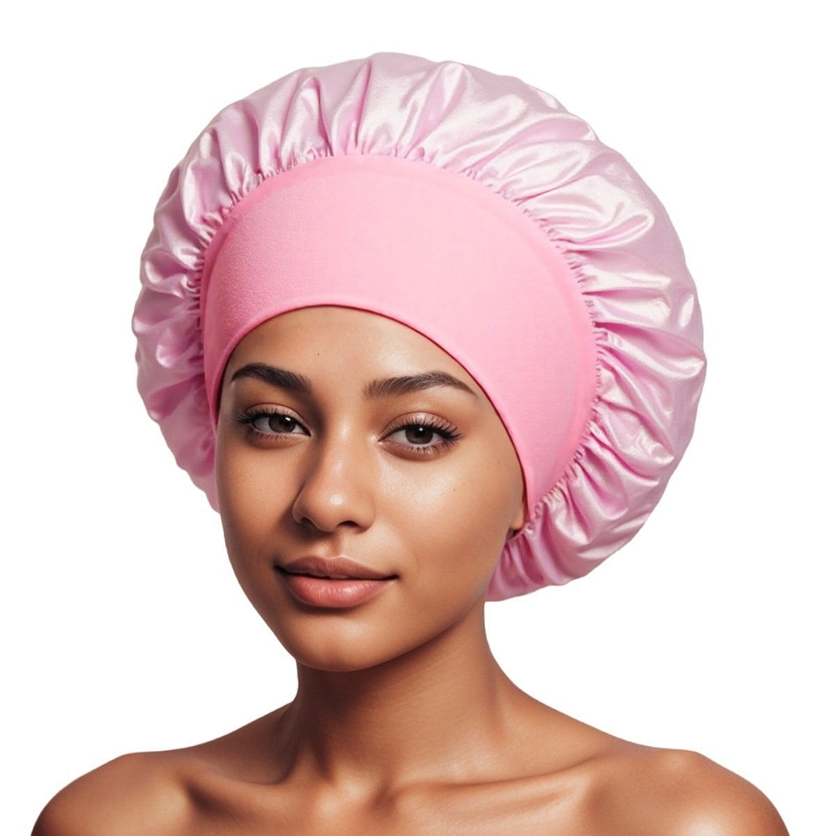 Silk Sleep Cap for Women Adjustable Satin Bonnet with Double Layer Hair Protection for Curly Natural Hair Night Sleep Hair Care Accessories - Image 5