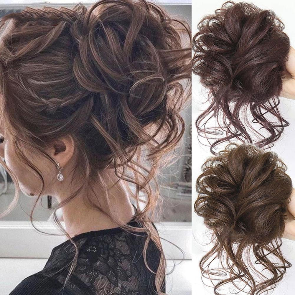 Womens Hair Piece Chignon Messy Bun Ponytail Hair Curly Hair Extensions. W2M7 - Image 3