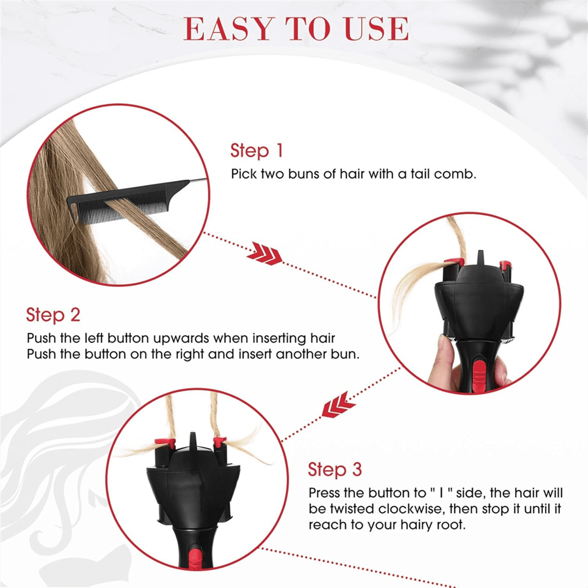 1 set x automatic hair braider machine-Black - Image 4