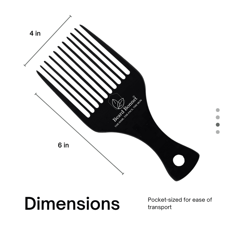 BeardBonnets Wooden Beard Pick + Hair Detangle Comb for Women and Men - Natural Anti Static Natural Wood for Detangling and Styling Wet or D - Image 3