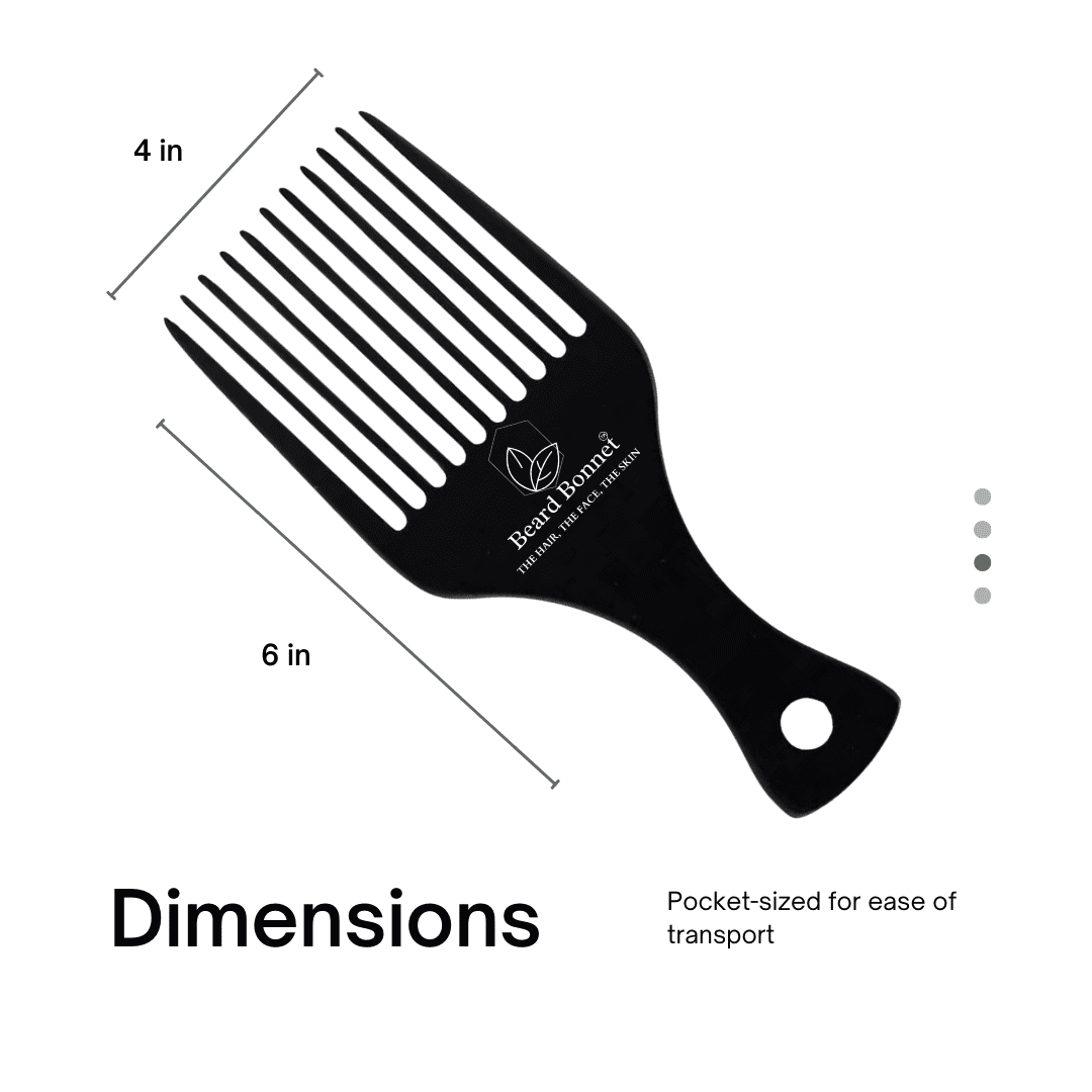 BeardBonnets Wooden Beard Pick + Hair Detangle Comb for Women and Men - Natural Anti Static Natural Wood for Detangling and Styling Wet or D - Image 3