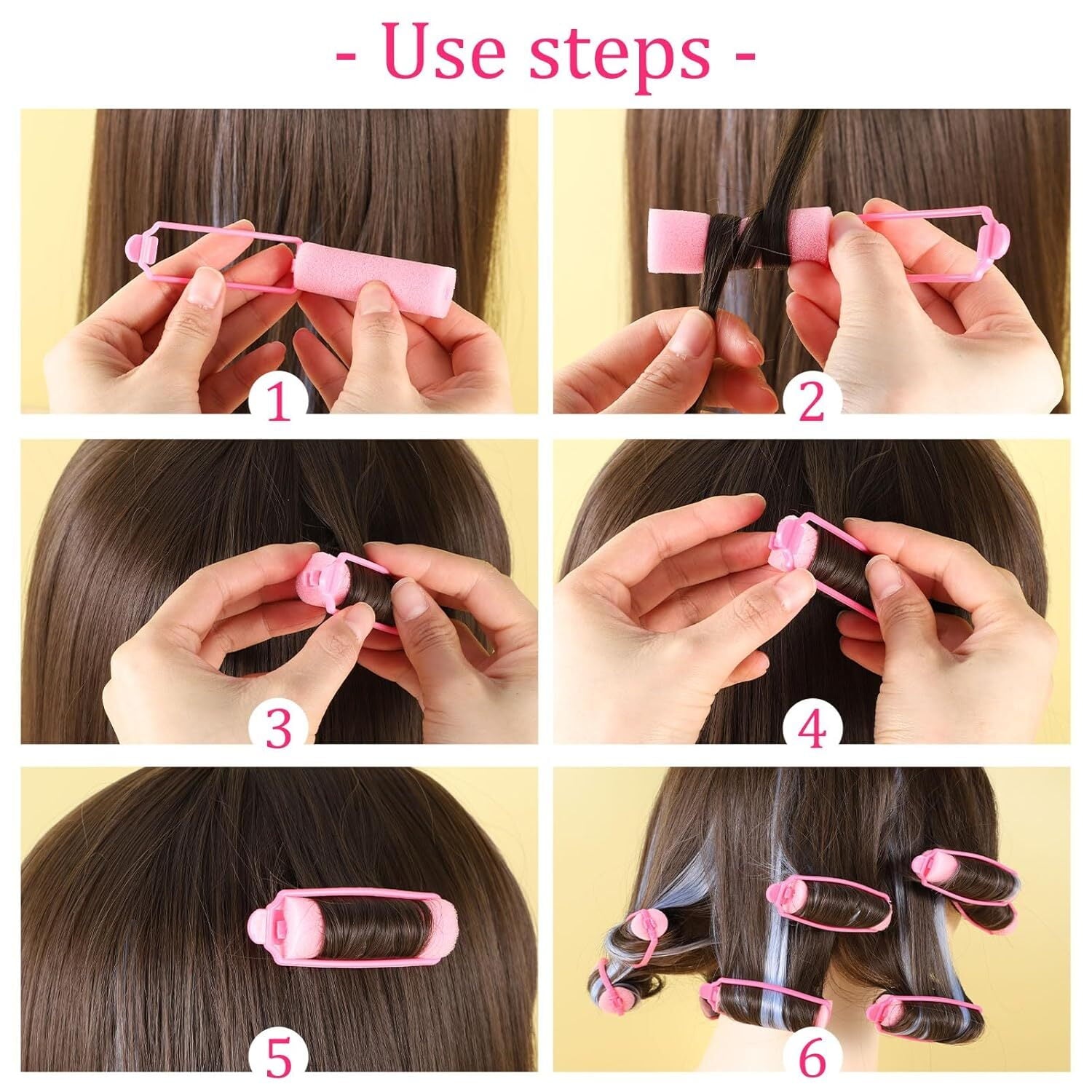 Pieces Sponge Hair Rollers,Small Soft Hair Styling Curlers,Hairdressing Curlers for Women(0.6 x 2.64 inches,Random Co... - Image 3
