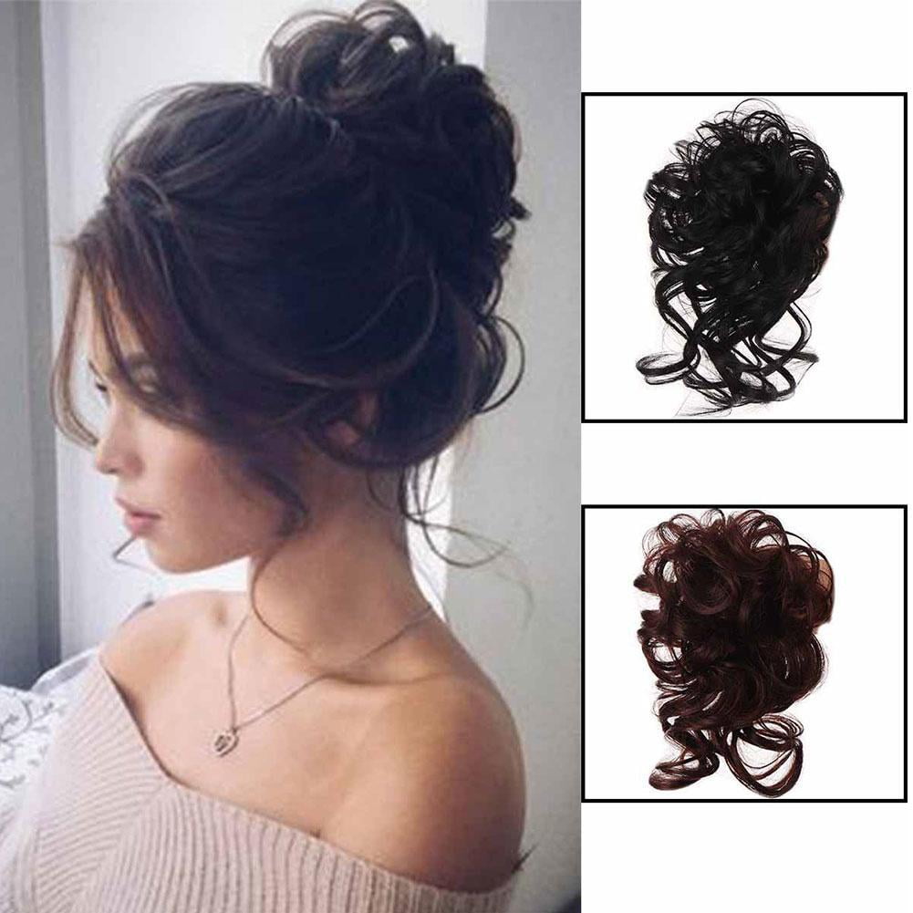 Womens Hair Piece Chignon Messy Bun Ponytail Hair Curly Hair Extensions. W2M7 - Image 5