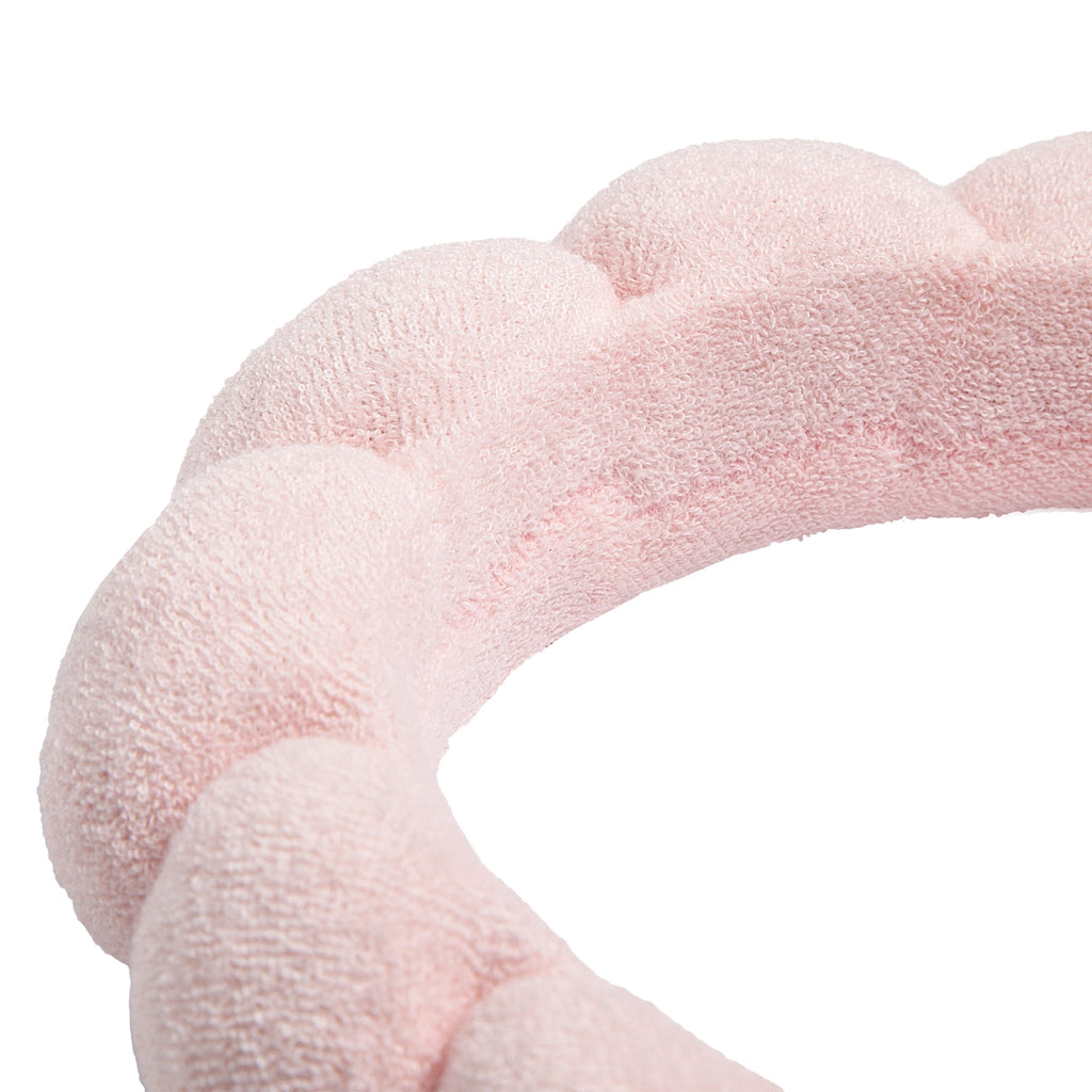 Enchante Crescent Pink Spa Headband with Soft Comfort Design for Skincare & Makeup - Image 6