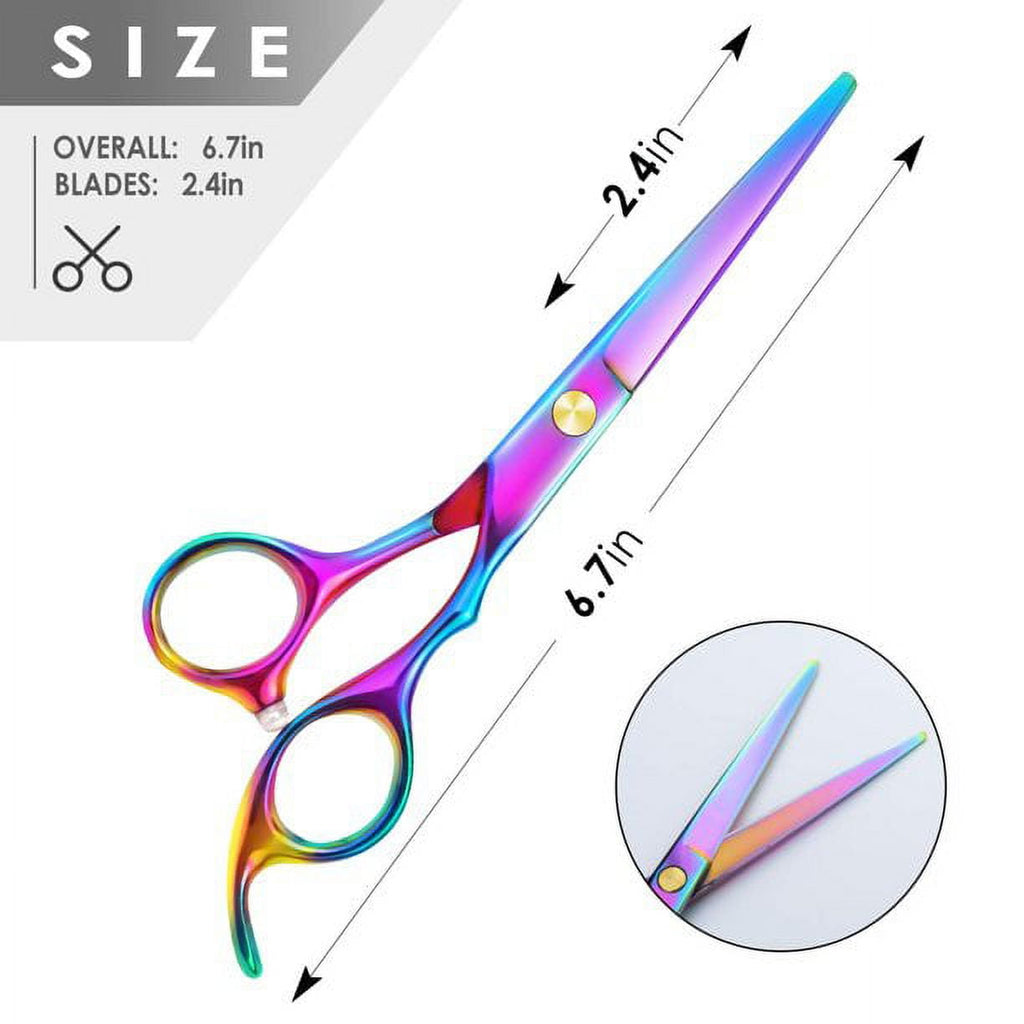Hair Cutting Scissors/Shears, Professional Hair Shears - 6.7" Barber Haircut Scissors For Hair Cutting, Cool Coloring Hair Scissors For Men/ - Image 2