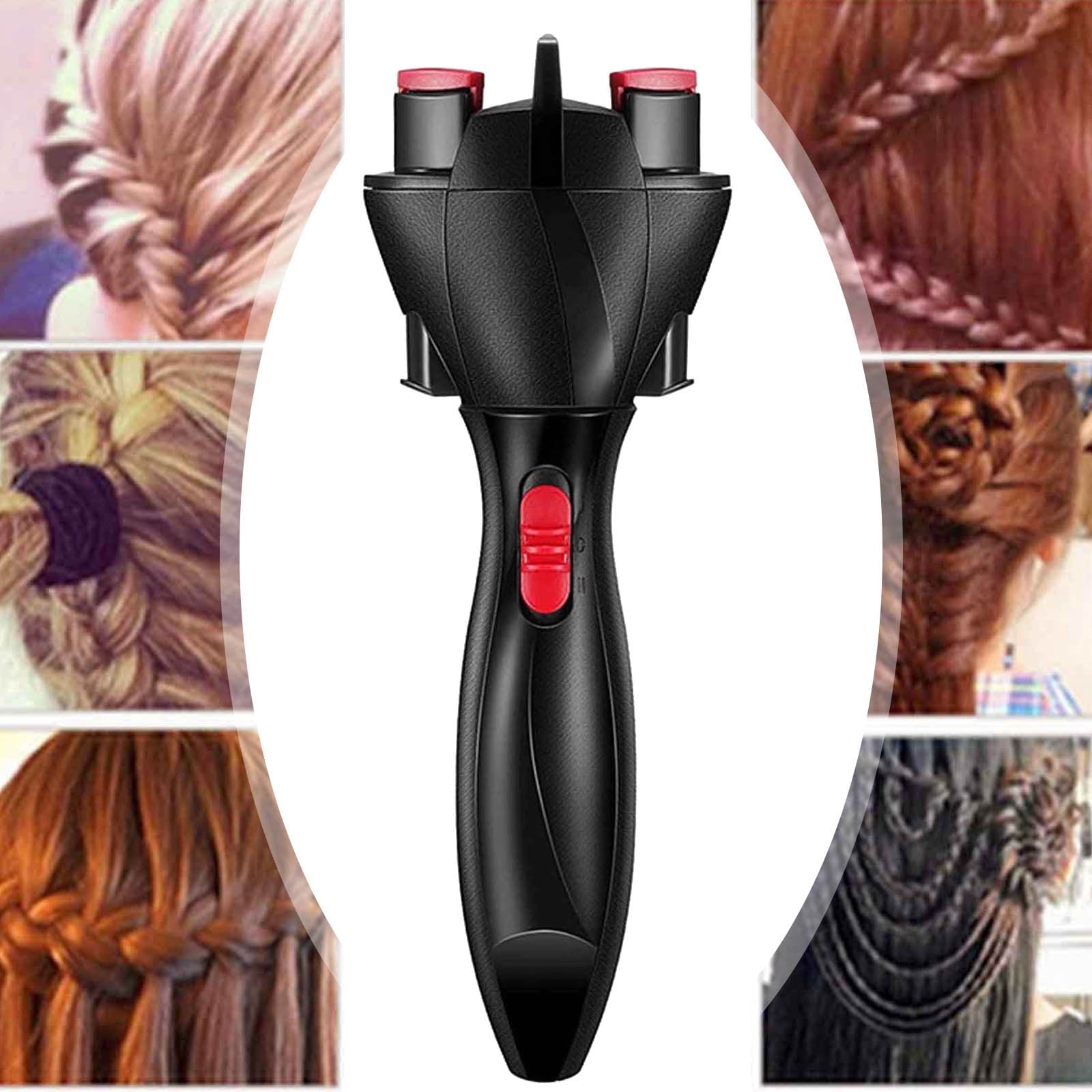 360 Degree Automatic Hair Braider,Electric Braiding Machine with 3 Modes and Twister Clip Head for DIY Hair Styling,Magicing Roller Styling - Image 2