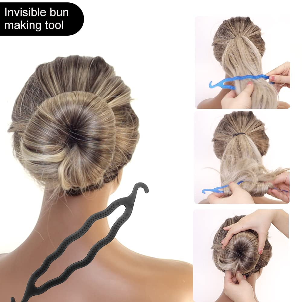 1 Tail Hair Tool Hair Loop Styling Tool Set Tail Hair Flipper Pull through Ponytail Tool French Hair Braiding Tool Fr... - Image 5