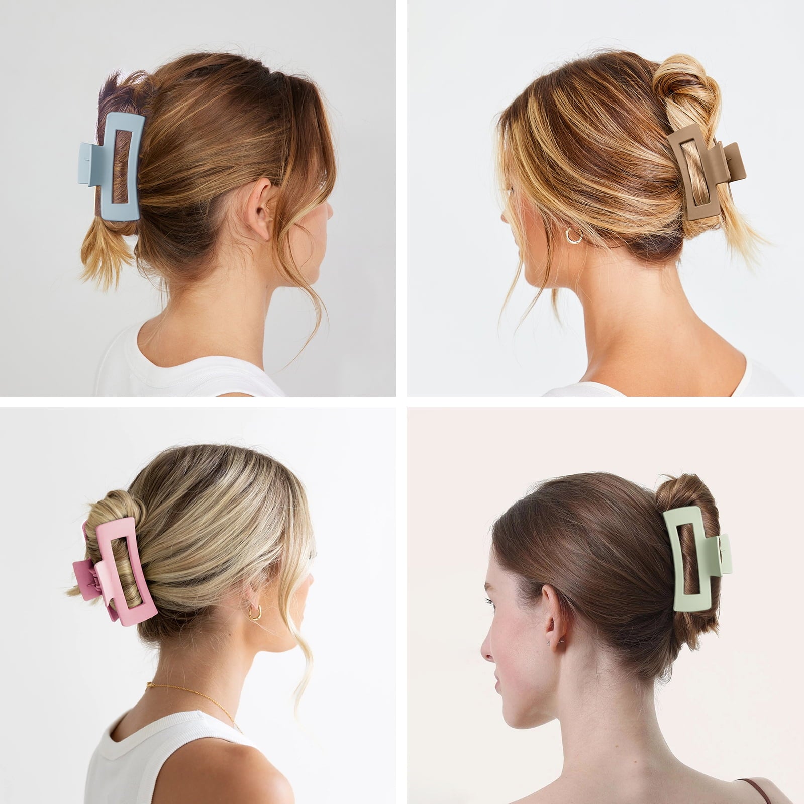 Vigorpace 12 Pack 3.5" Medium Hair Claw Clips for Women Thick Thin Hair, Strong Hold Banana Clips - Image 6
