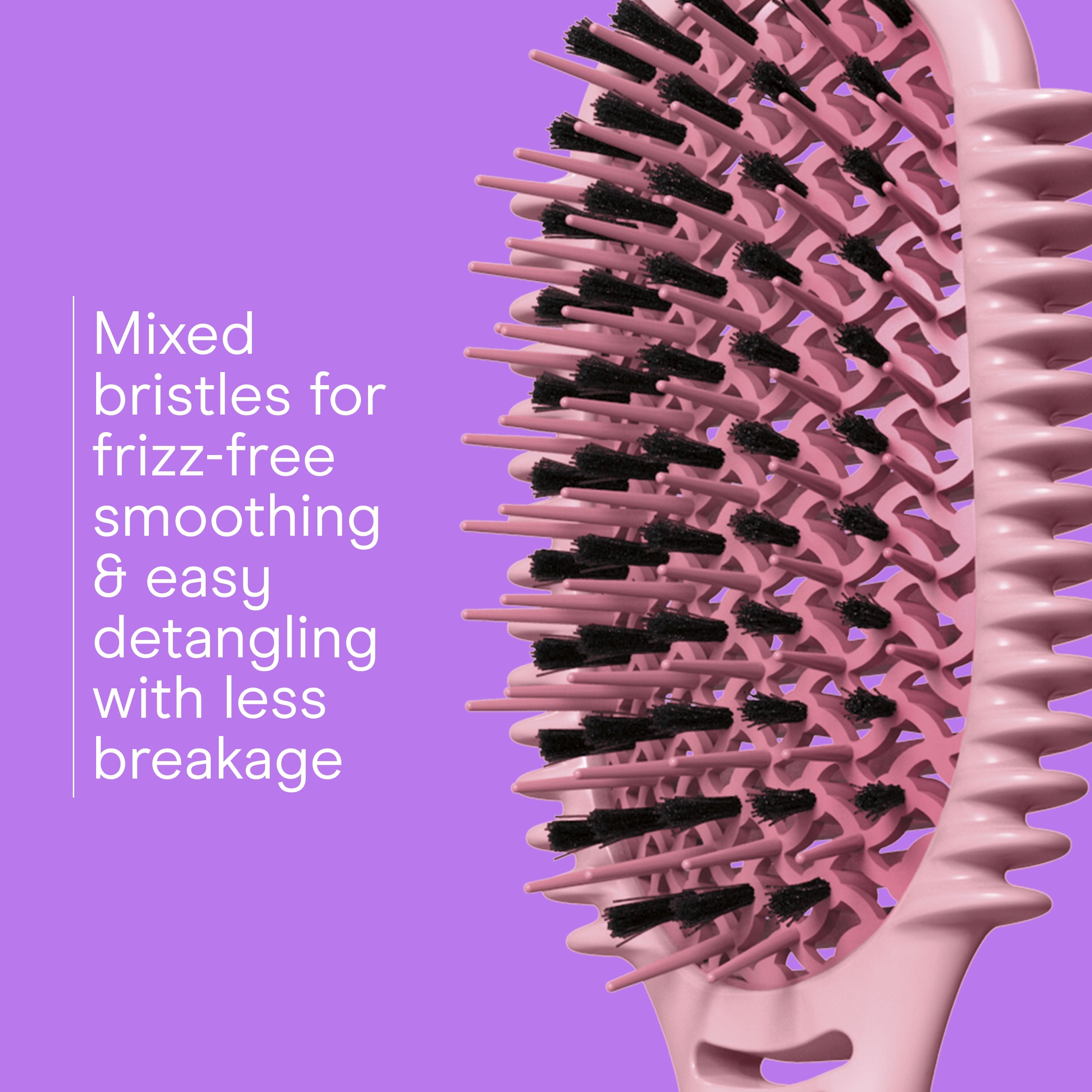 Conair Curl Define Pro Detangler Hair Brush, Pink, Frizz-free Detangling, 1 Count - Image 5