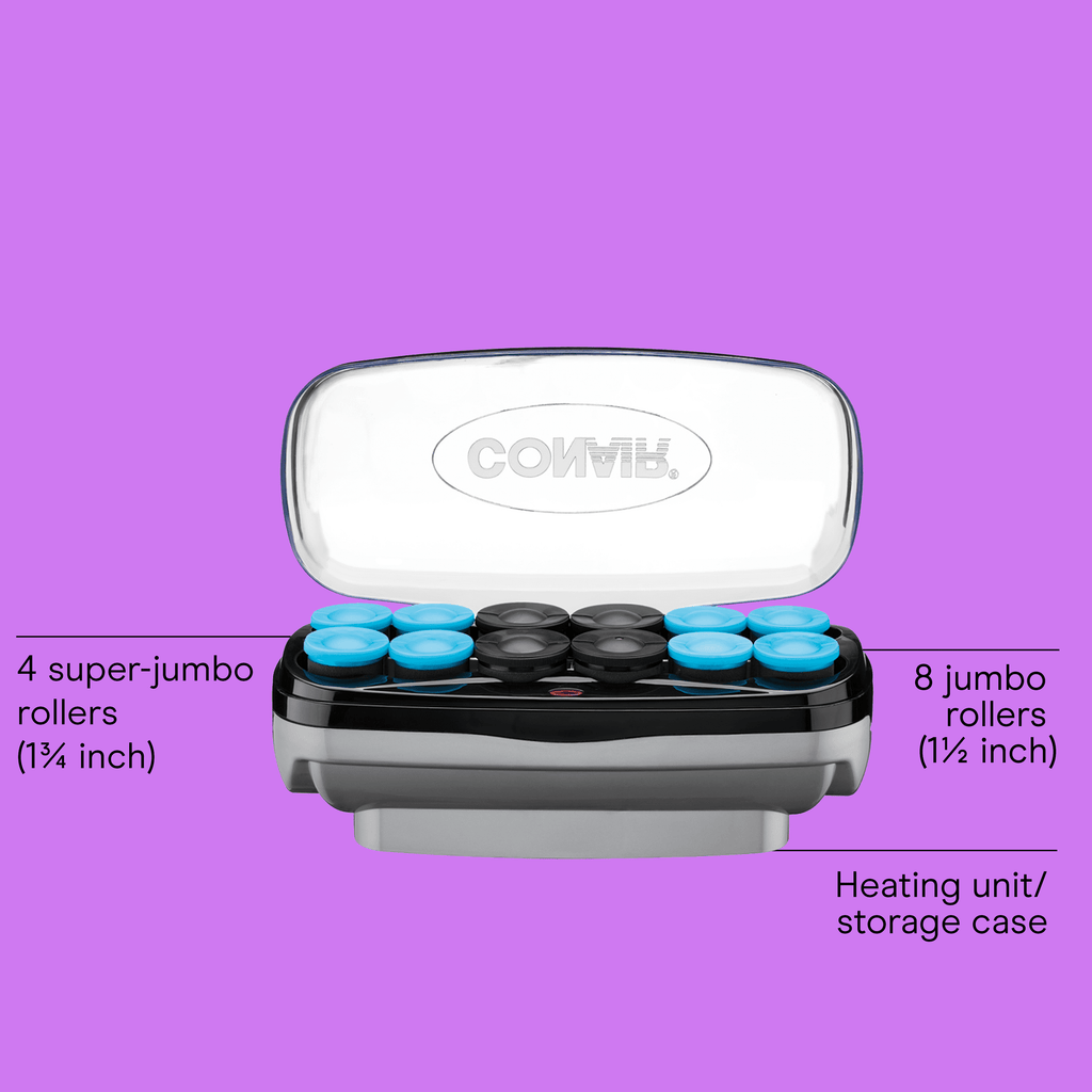 & Waves Rollers, 12 Multi-Size Ceramic Rollers with Clips - Image 2