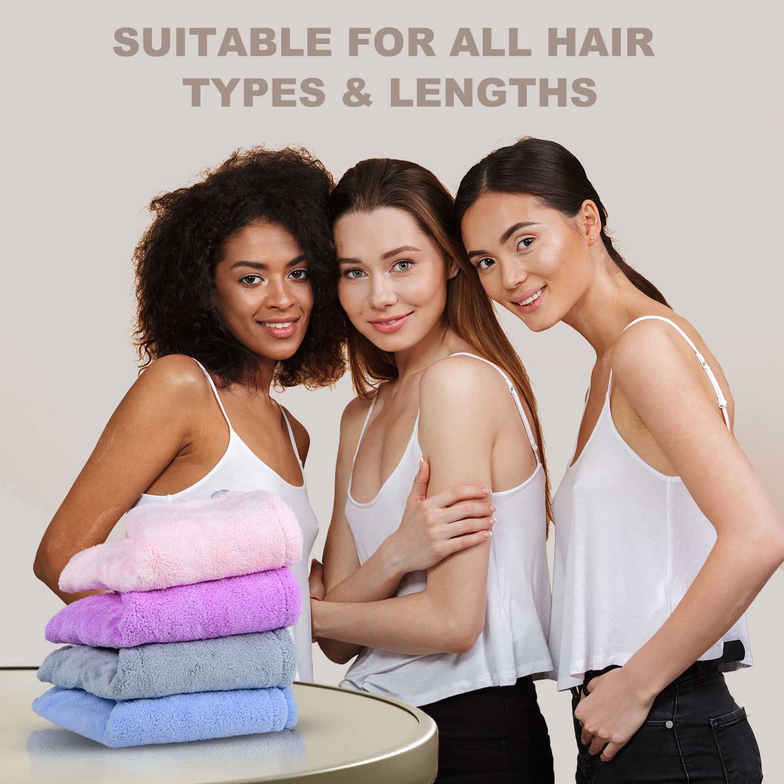 Wrap for Women 2 Pack, Ultra Absorbent Twist Turban Drying Cap Wrap, Blue&Gray - Image 5
