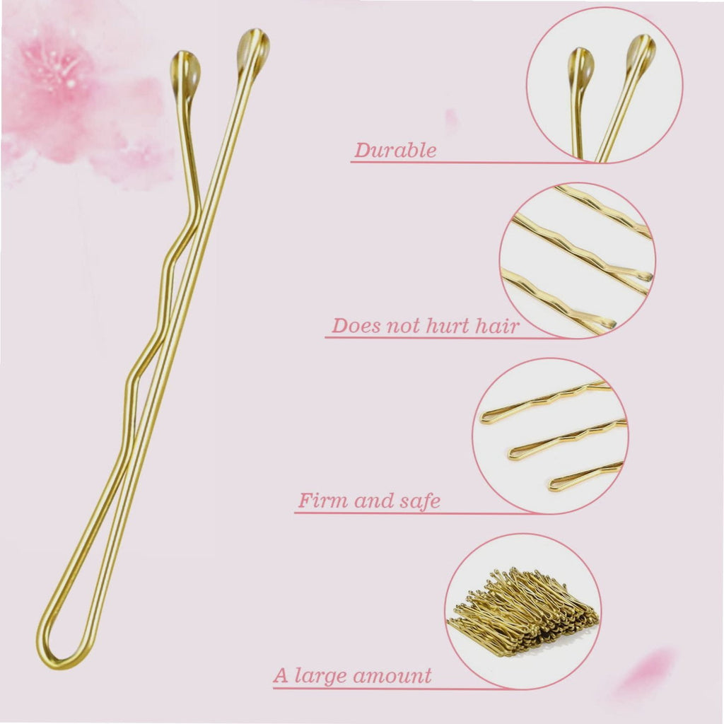 250Pcs 1.38 Inch Mini Bobby Pins, Small Blonde Bobby Pins Hair Bobby Pins for Buns Hair Pins with Storage Box, Valent... - Image 2