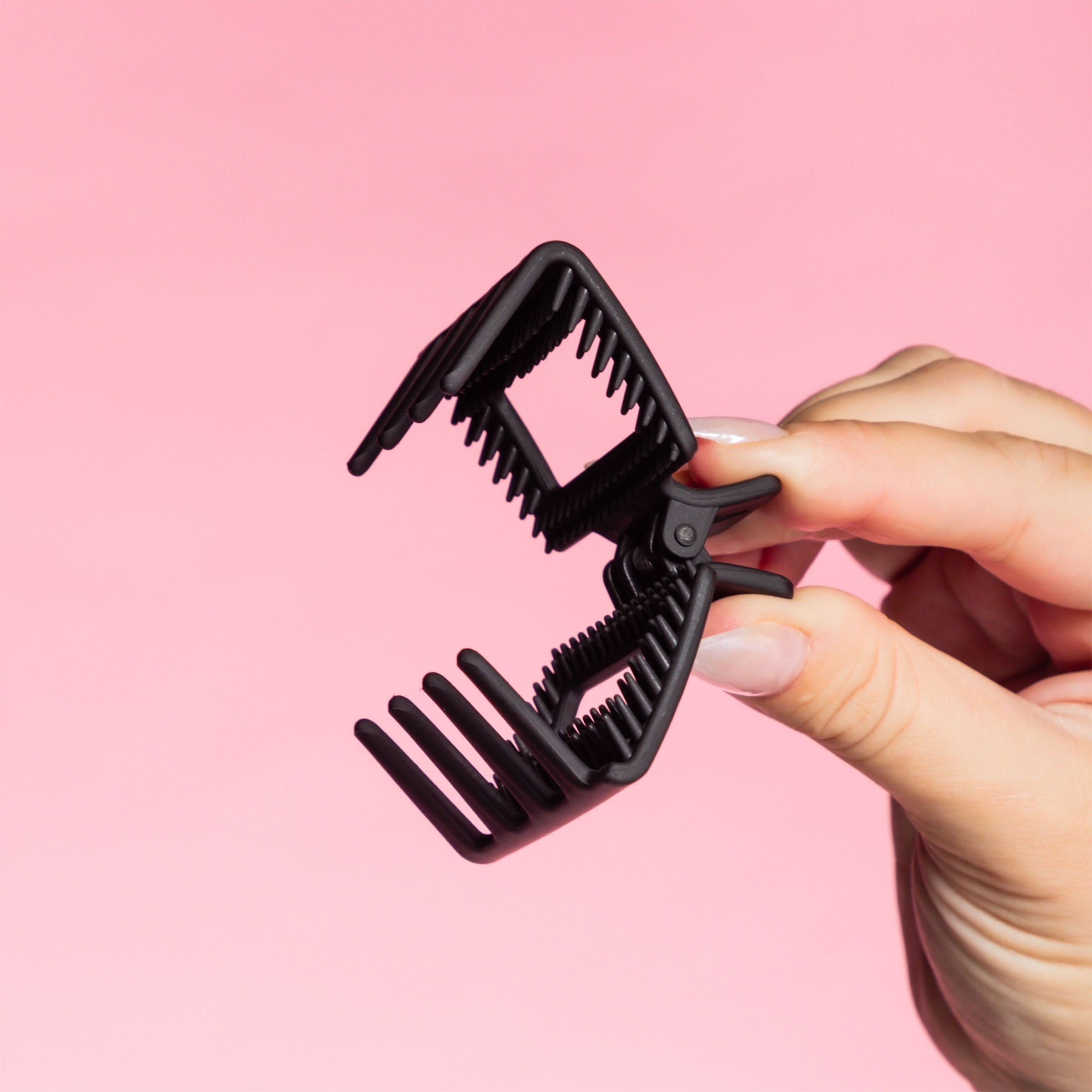 Gimme Beauty Claw Clip Fine Square Extra Grip, Black/Tan, 2ct - Image 4