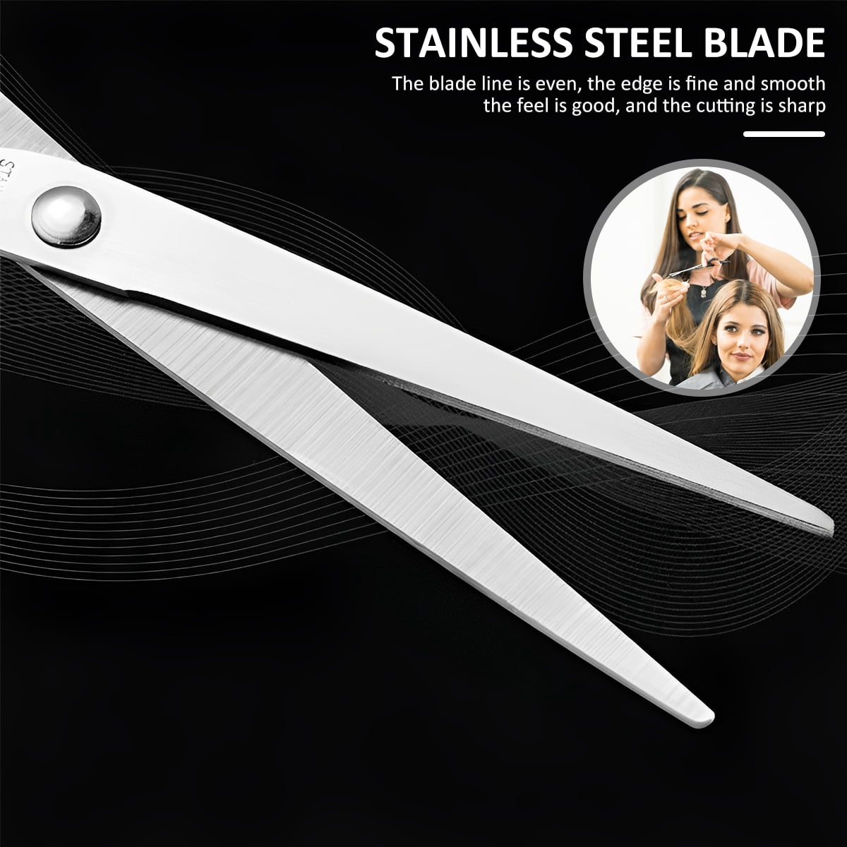 Scissors Shears/Thinning/Set,3Pcs Professional cut Scissors Kit with Thinning Scissor, Flat Scissor,Comb,Reusable Sta... - Image 6