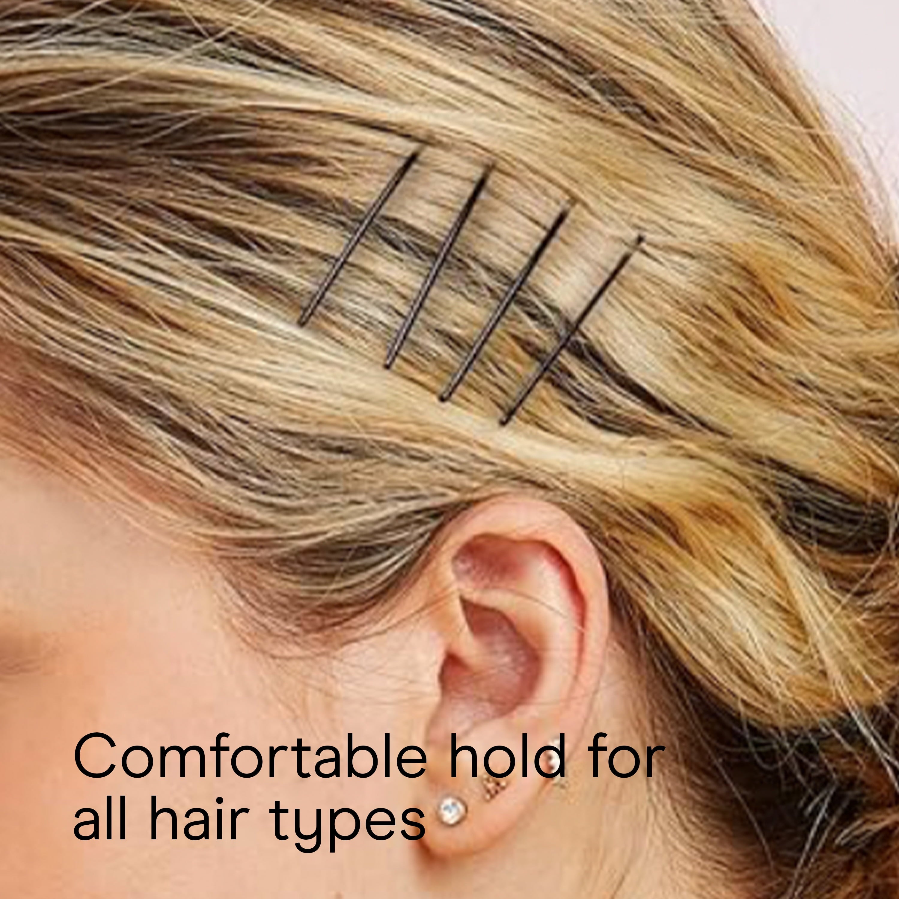 Conair Styling Essentials Bobby Pins, Black, 200 Count with Storage Pouch - Image 6