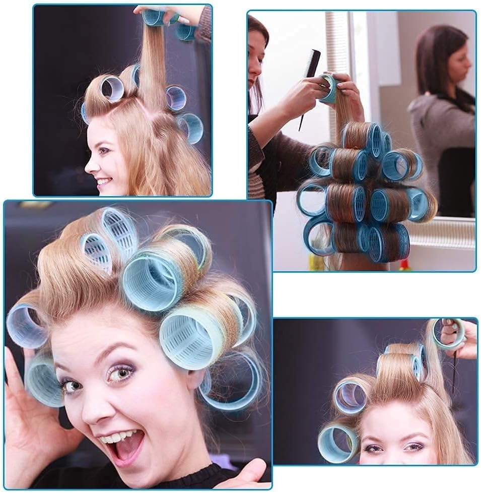 MRSXXNTY Rollers Hair Curlers 44 Pcs Set with 24Pcs Hair Rollers 4 Sizes (6 Jumbo Rollers/6 Large Rollers/6 Medium Rollers/6 Small Rollers) - Image 3