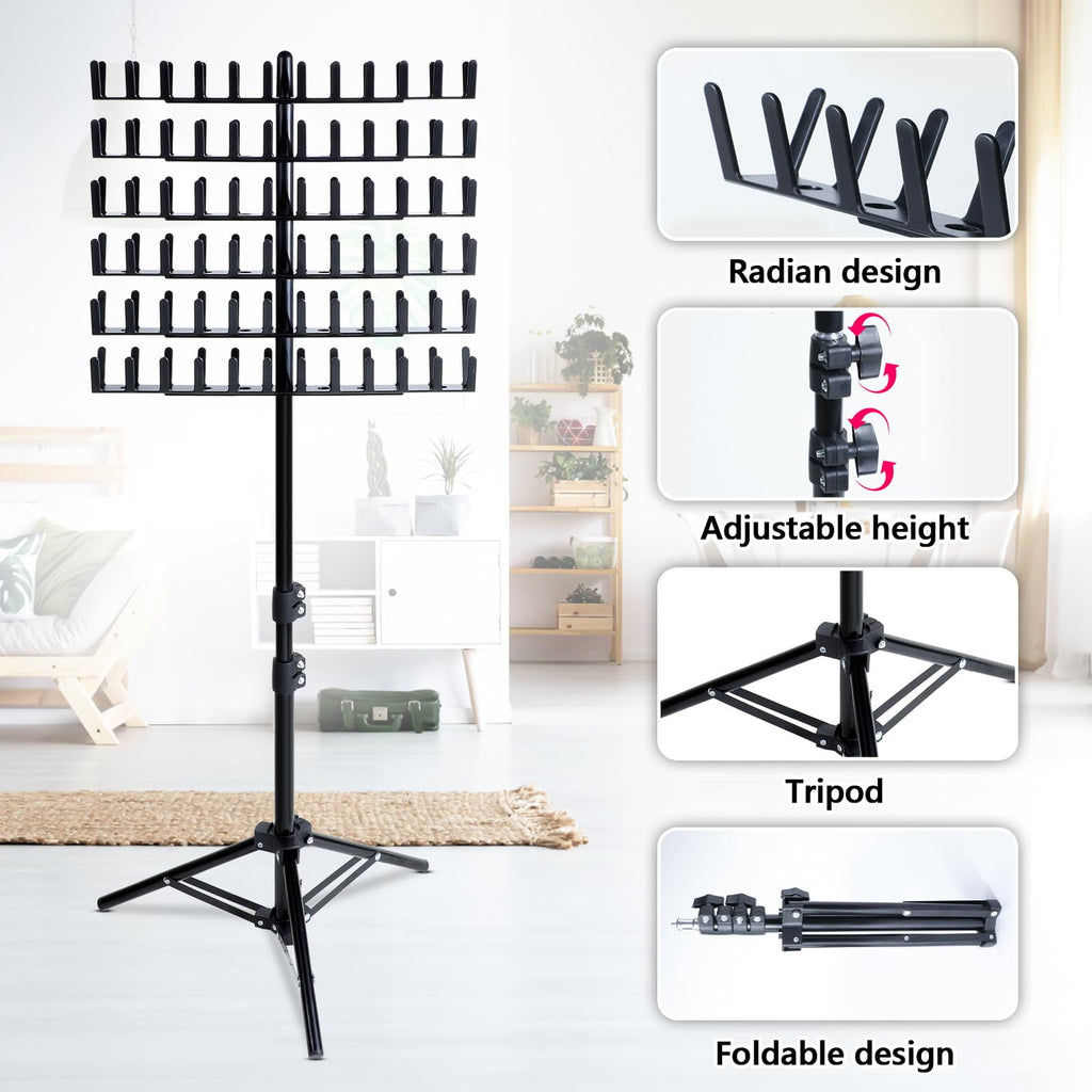 Adjustable Hair Braiding Rack with 144 Pegs Foldable Hair Extension Holder for Braiding, Standing Hair Divider with 2... - Image 5