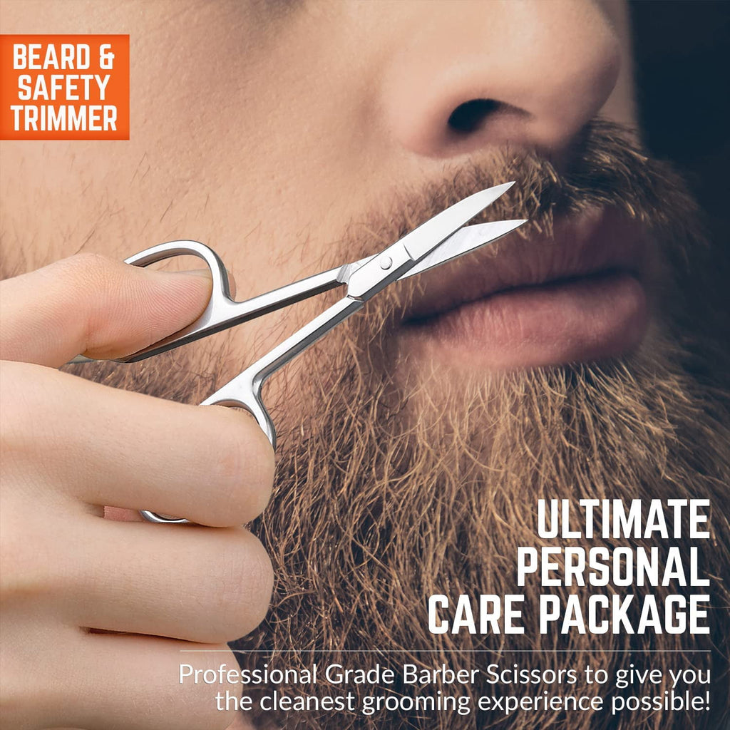 Stainless Steel Grooming Scissors for Unisex, Facial Hair Trimming Set, 2 Piece - Image 5