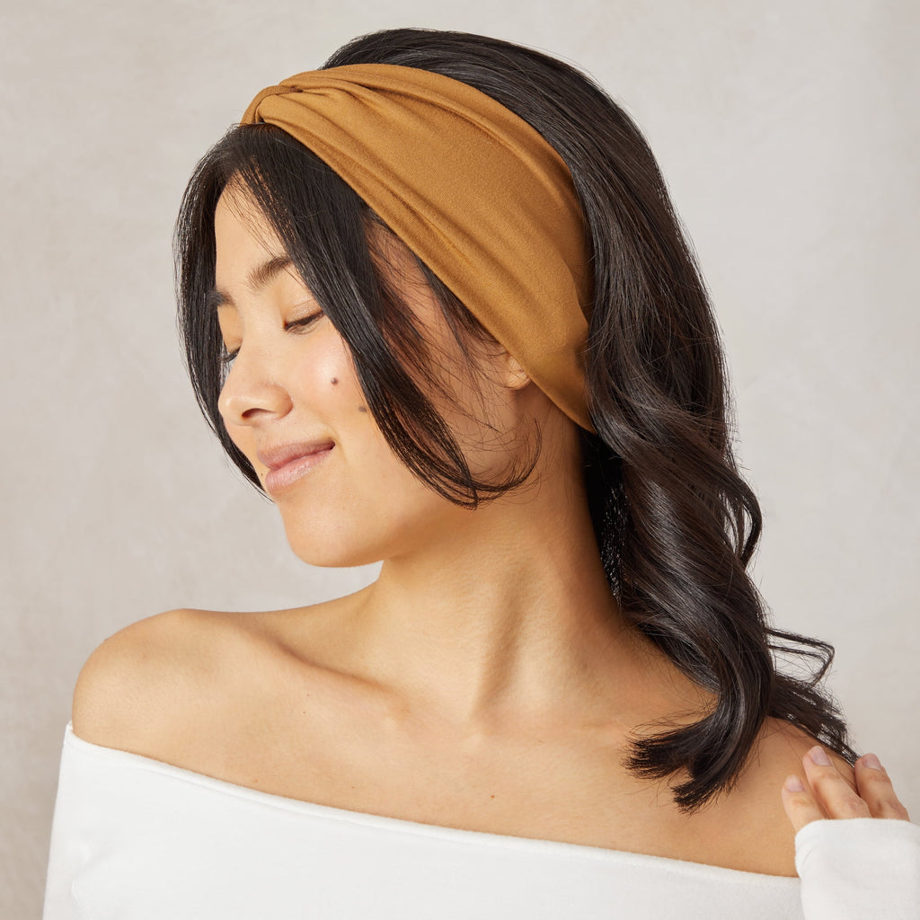 Fashion Headband, Black and Camel, 2 Pack - Image 3