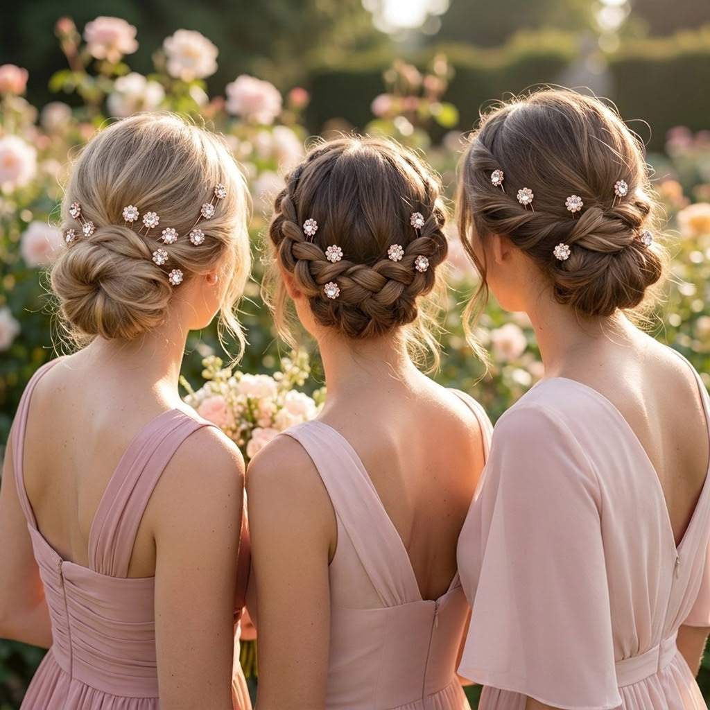 Miallo Rose Gold Bobby Pins 24pcs, Cute Hair Clips for Thick Hair, Trendy Metallic Hair Accessories Gift for Girls & Women - Image 6