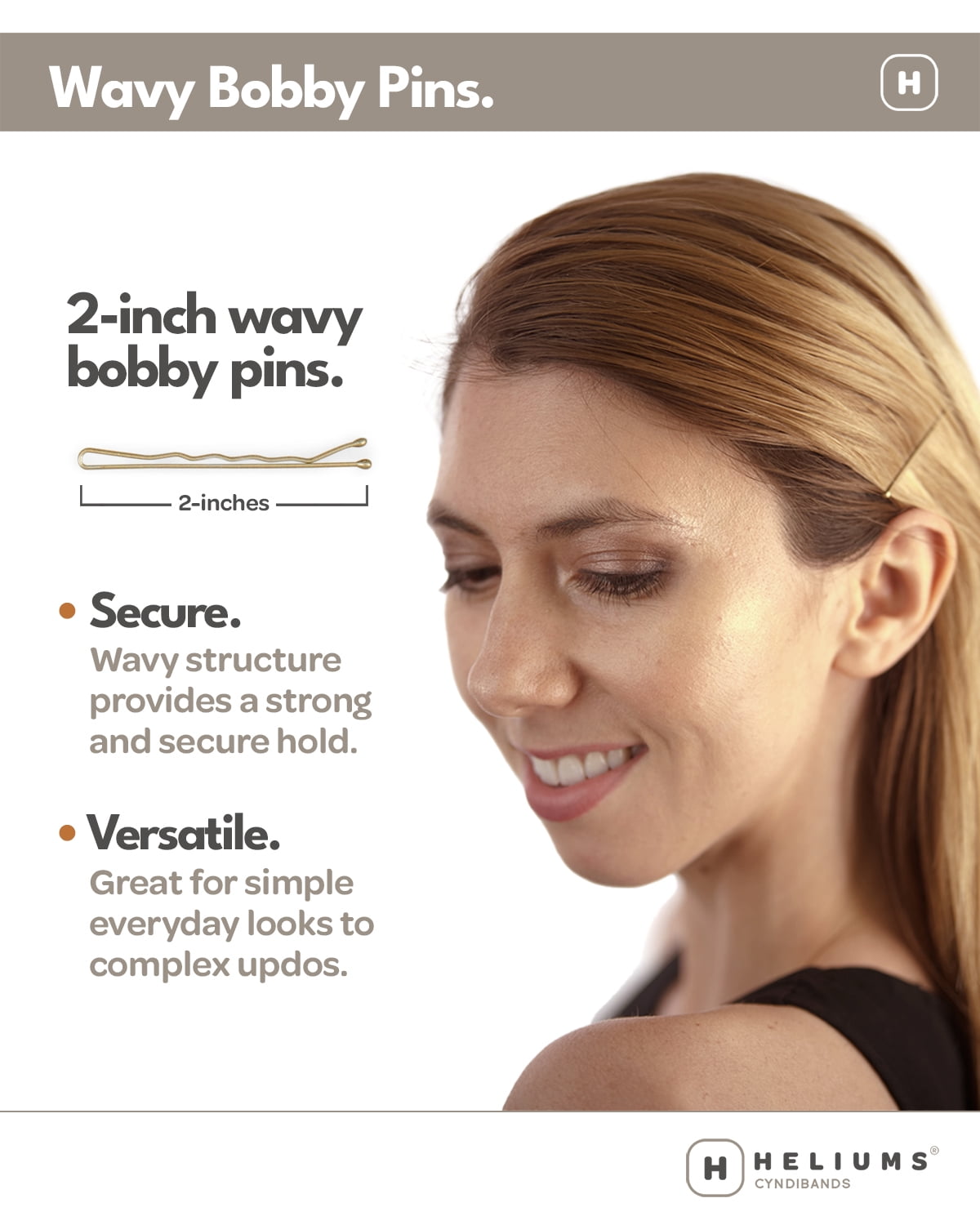 Premium Bobby Pins, 2 Inch Wavy - 48 Count 1 Pack - Image 2