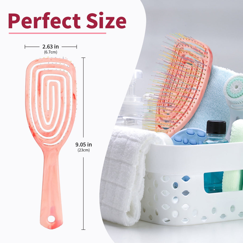 Hair Brush, Double Bristles Vented Brush for All Hair Types, Idea Gift - Image 3
