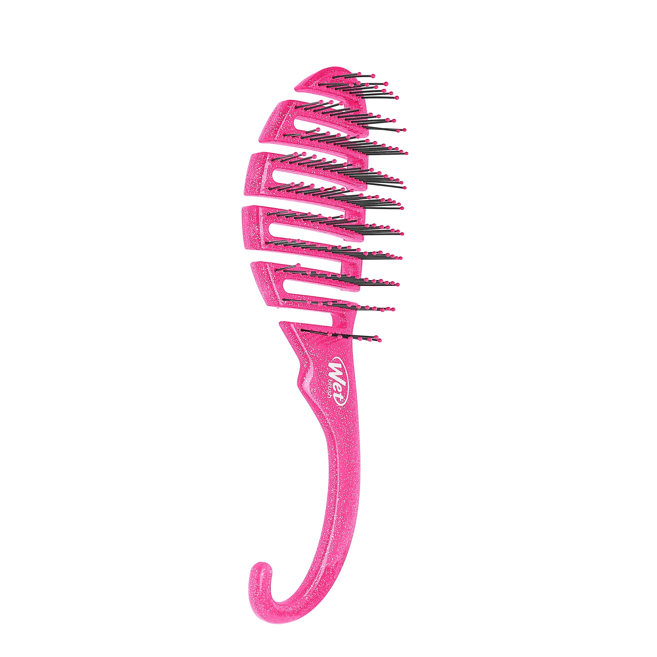 Wet Brush Hair Detangler, Pink Glitter, Soft Bristle Hair Brush for All Hair Types, 1 Ct - Image 4